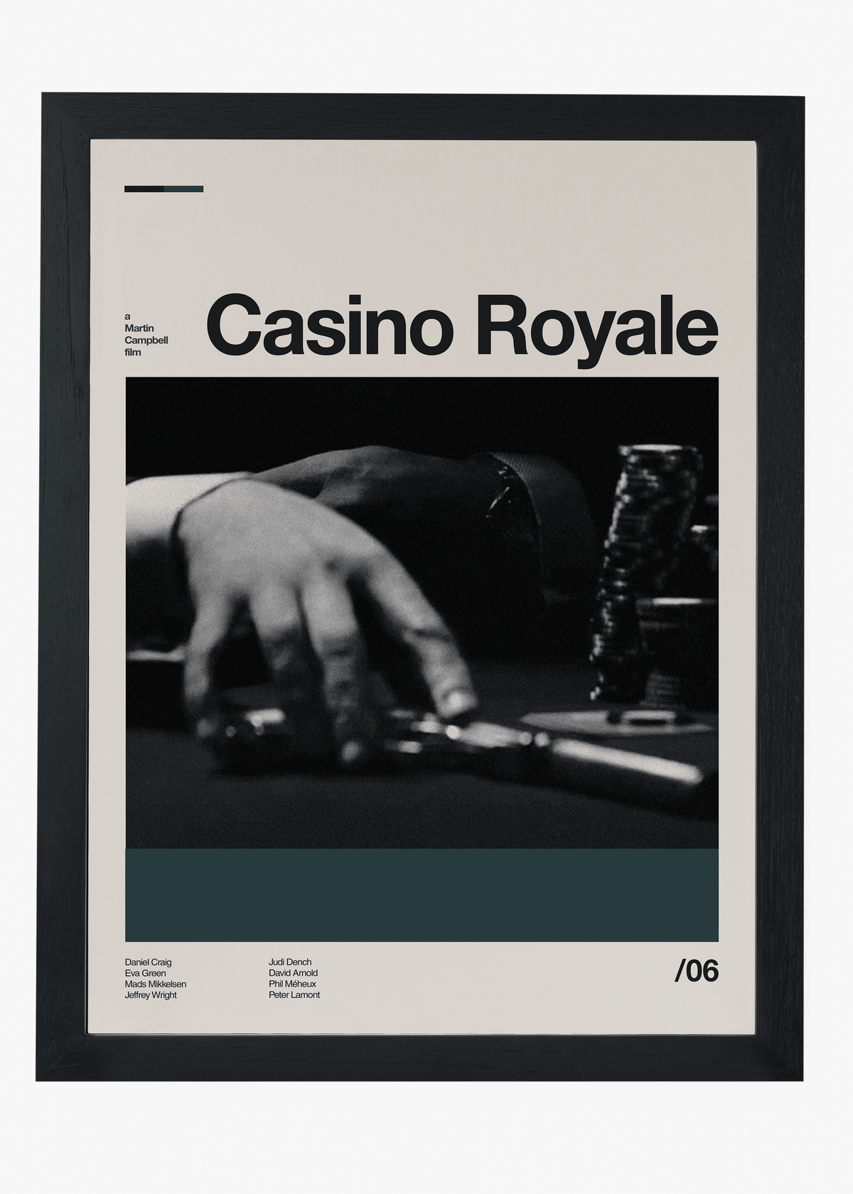 Quadro decorativo 007 Casino Royale — arte de cinema para parede | Cübe Quadros