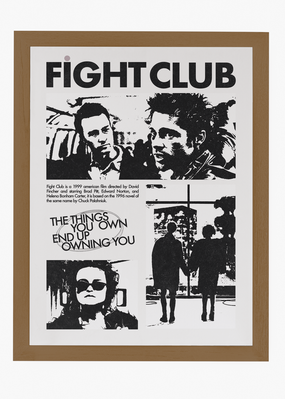 Quadro decorativo Clube da Luta Fight Club — arte de cinema para parede | Cübe Quadros