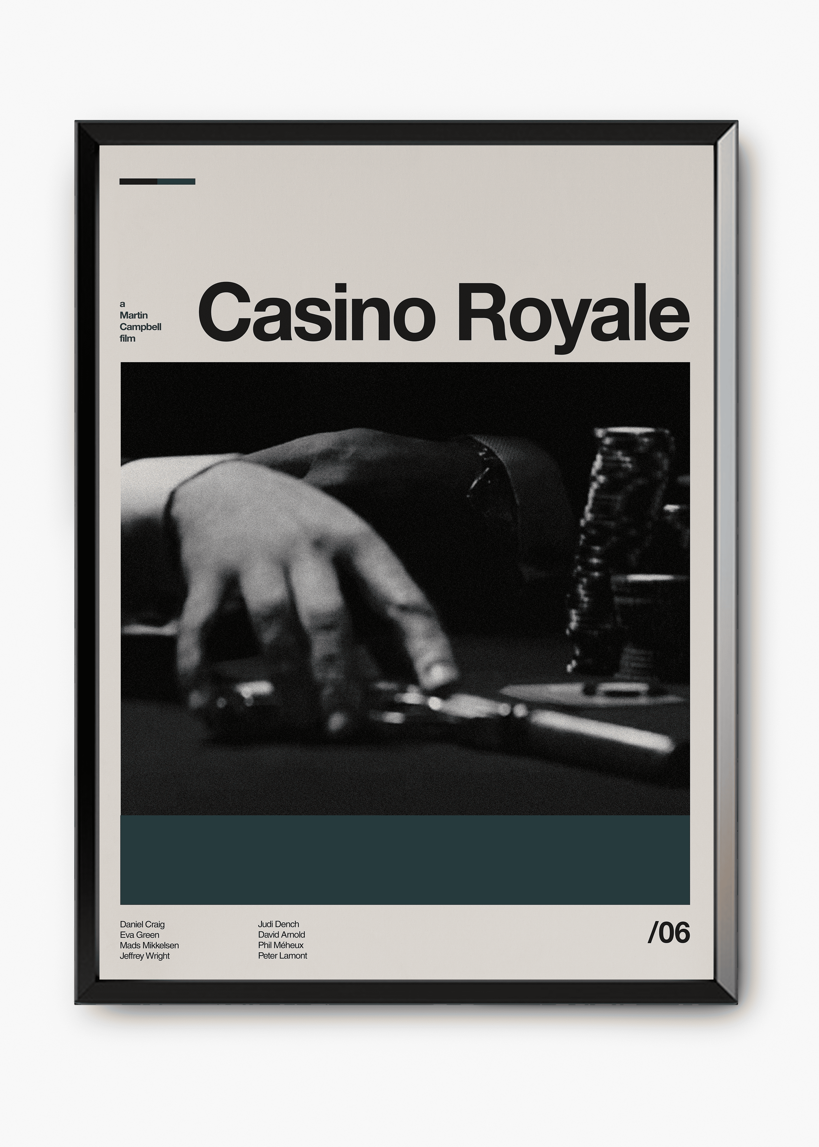 Quadro decorativo 007 Casino Royale — arte de cinema para parede | Cübe Quadros