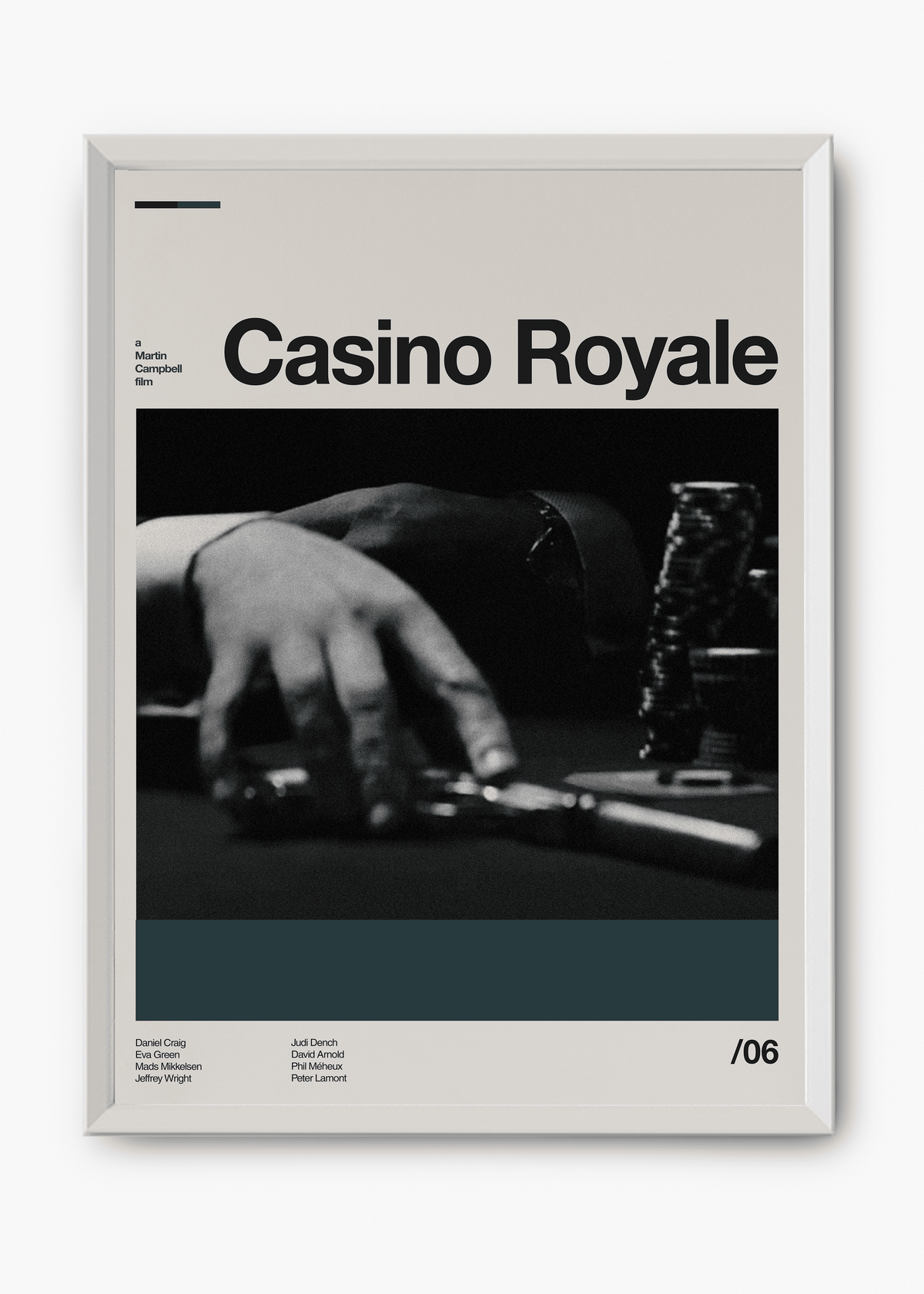 Quadro decorativo 007 Casino Royale — arte de cinema para parede | Cübe Quadros