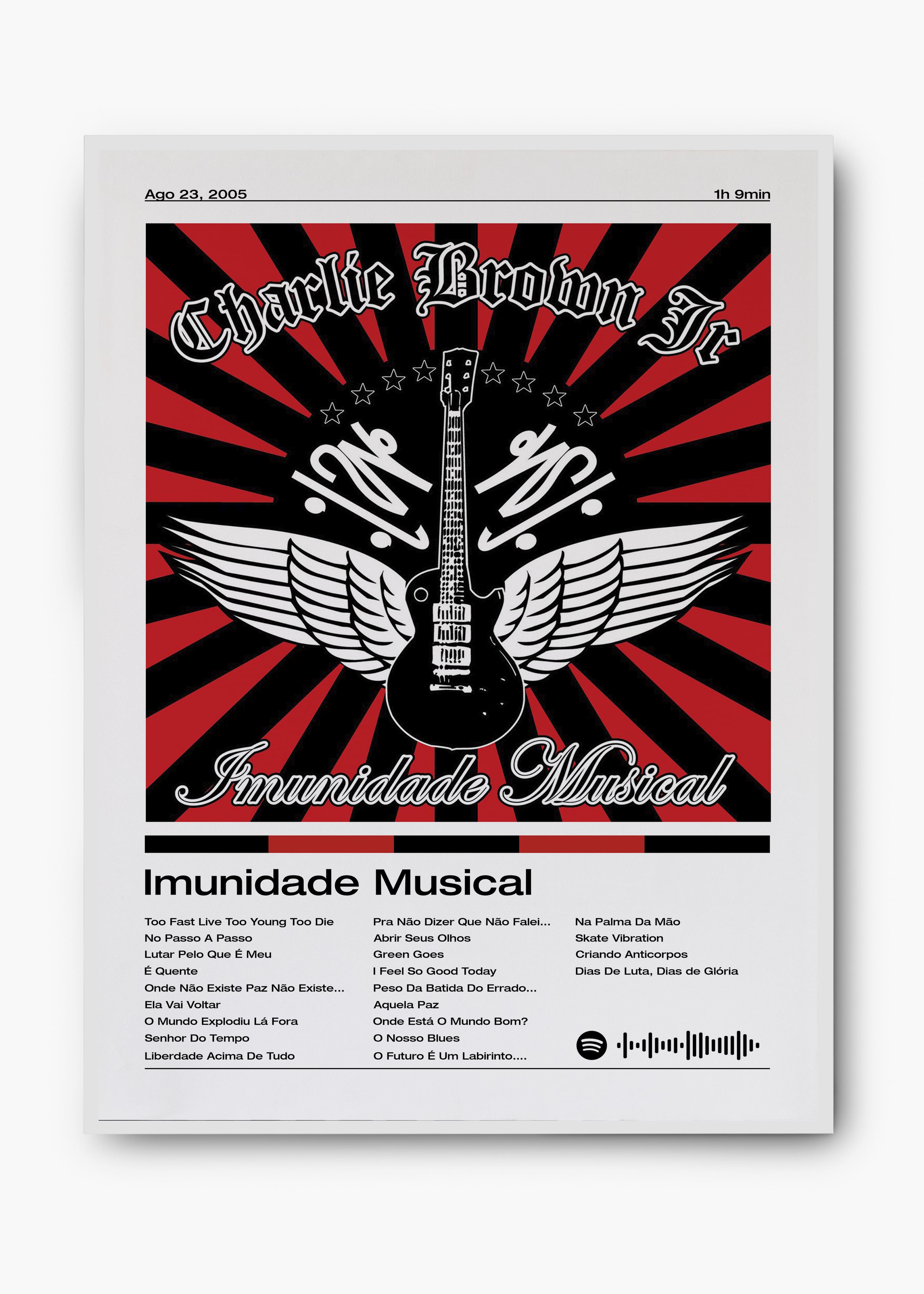 Quadro Charlie Brown Jr. Imunidade Musical