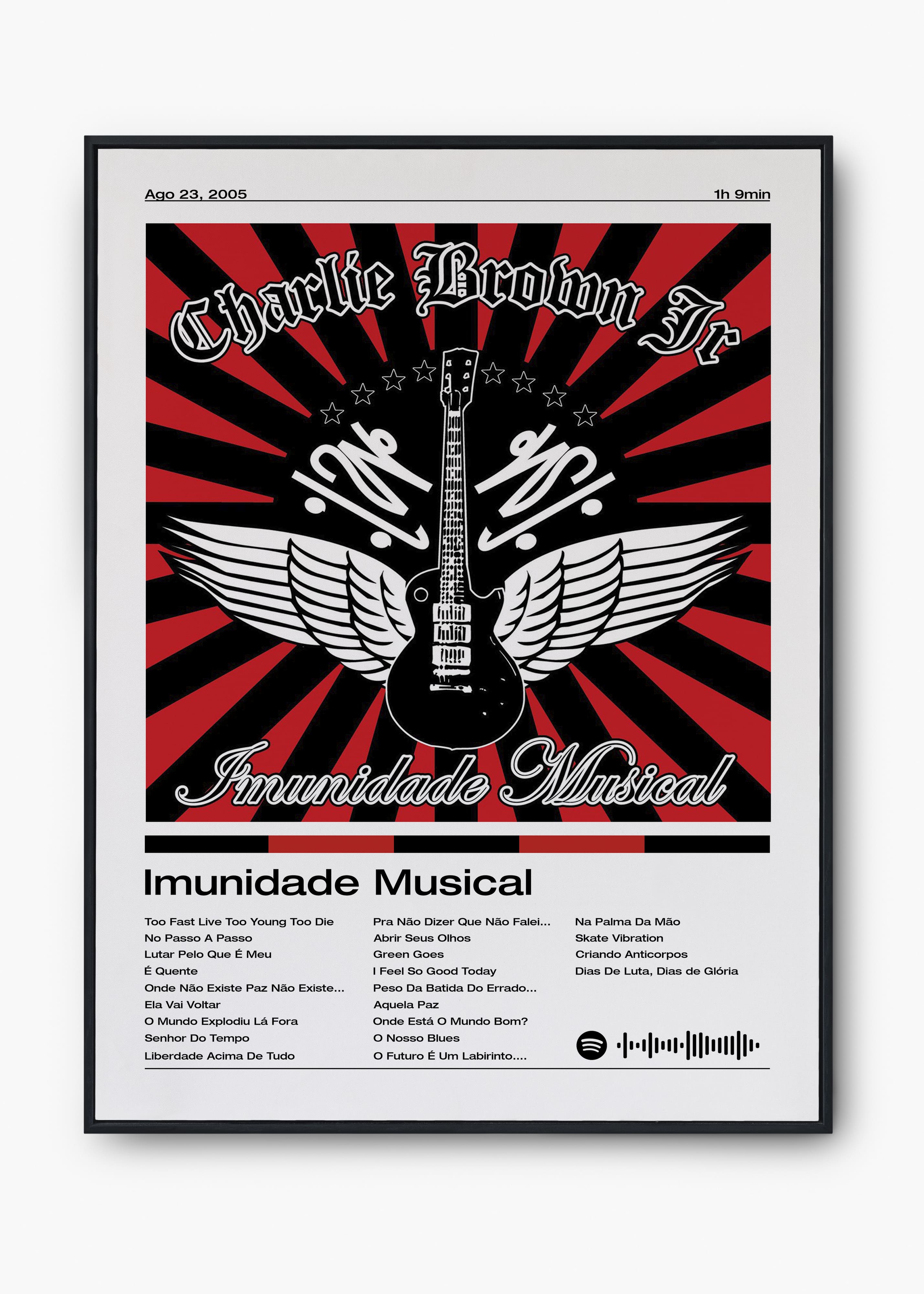 Quadro Charlie Brown Jr. Imunidade Musical