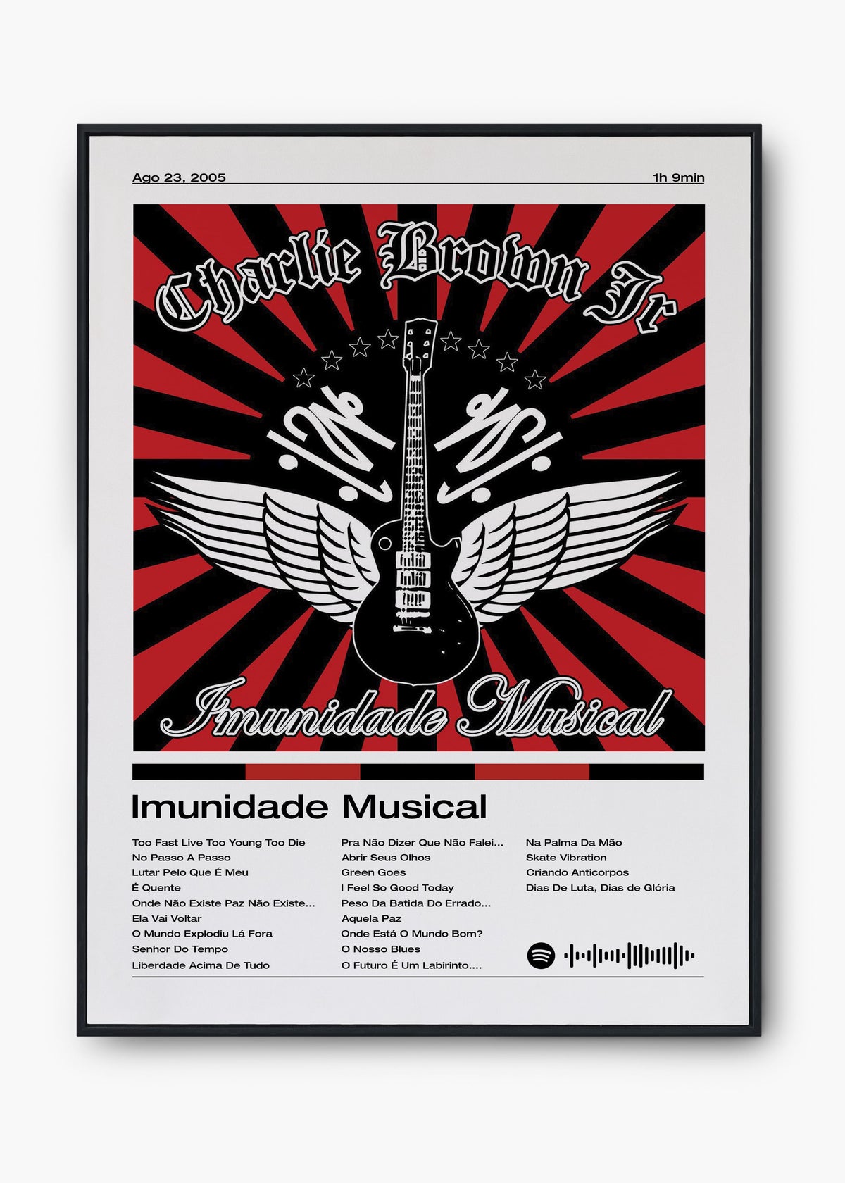 Quadro Charlie Brown Jr. Imunidade Musical
