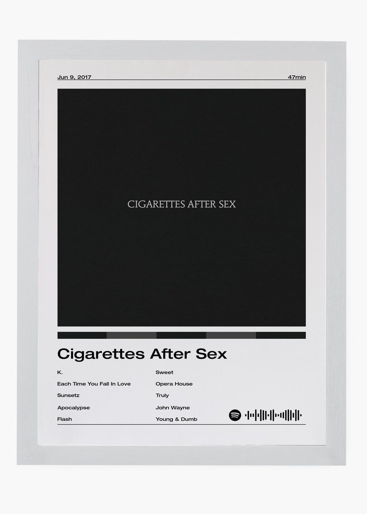Quadro decorativo Cigarettes After Sex — arte de dream pop para parede | Cübe Quadros