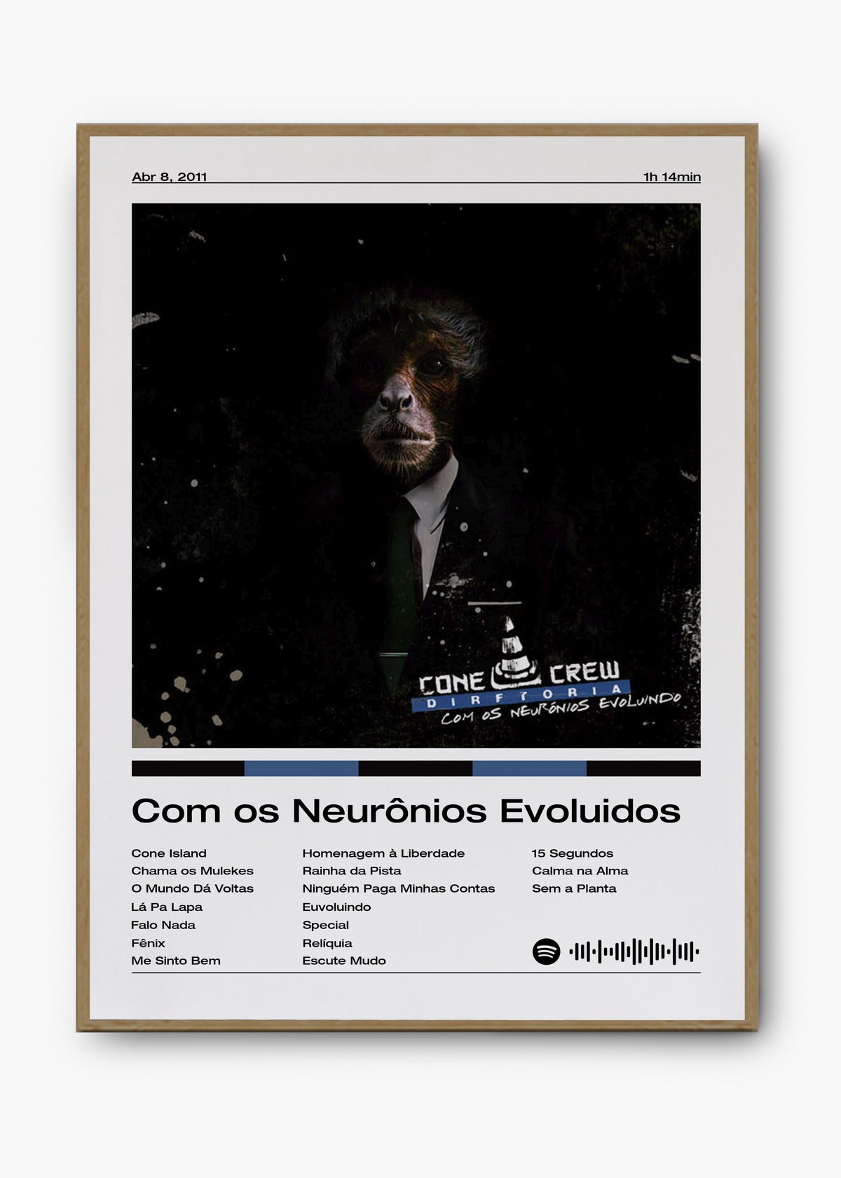Quadro decorativo ConeCrewDiretoria Com os Neurônios Evoluindo — arte de rap para parede | Cübe Quadros