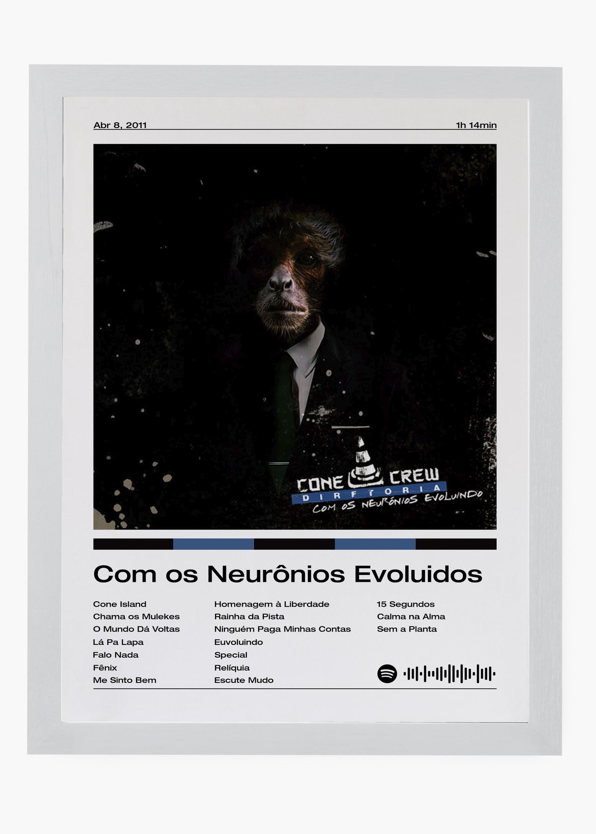Quadro decorativo ConeCrewDiretoria Com os Neurônios Evoluindo — arte de rap para parede | Cübe Quadros