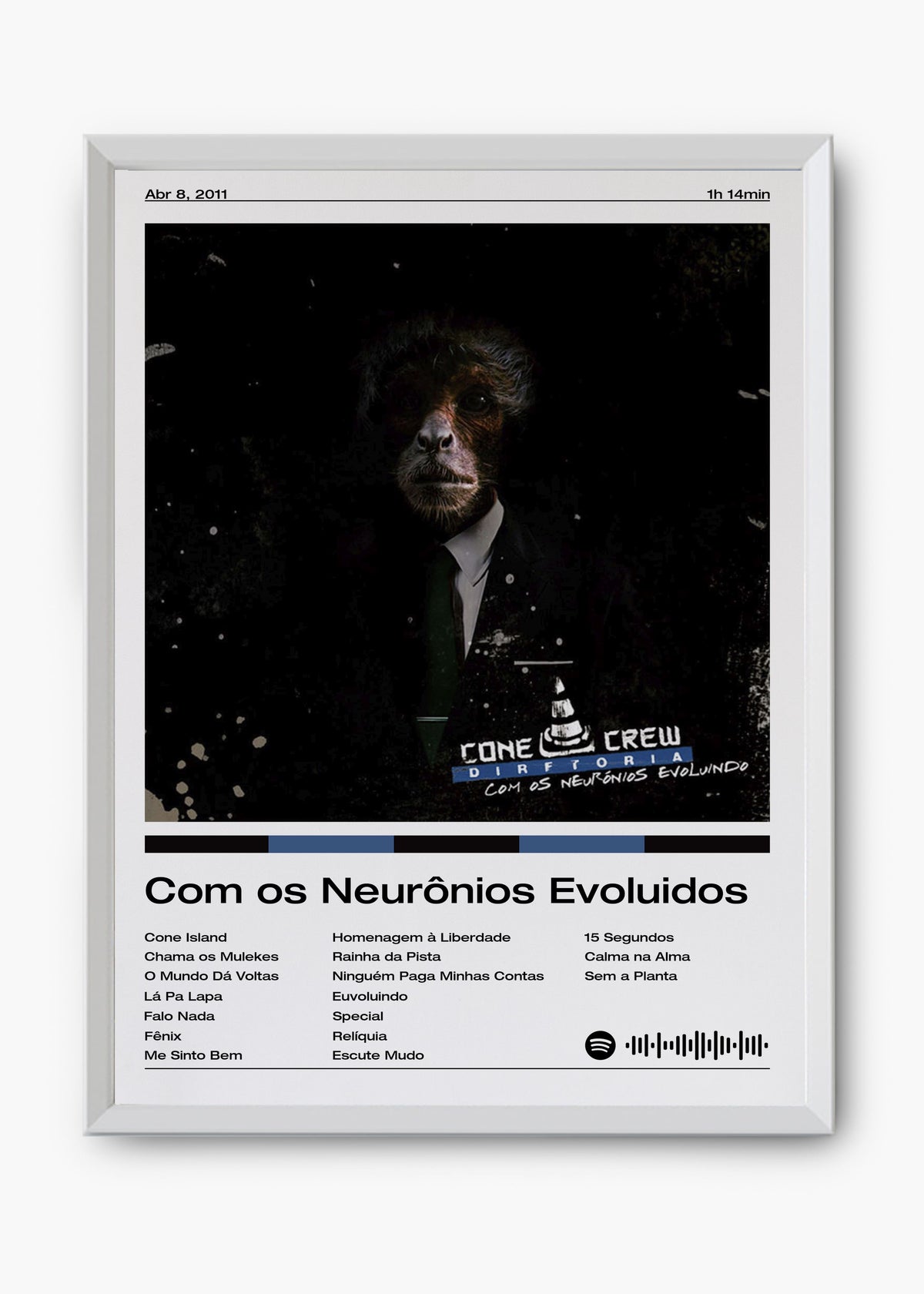 Quadro decorativo ConeCrewDiretoria Com os Neurônios Evoluindo — arte de rap para parede | Cübe Quadros