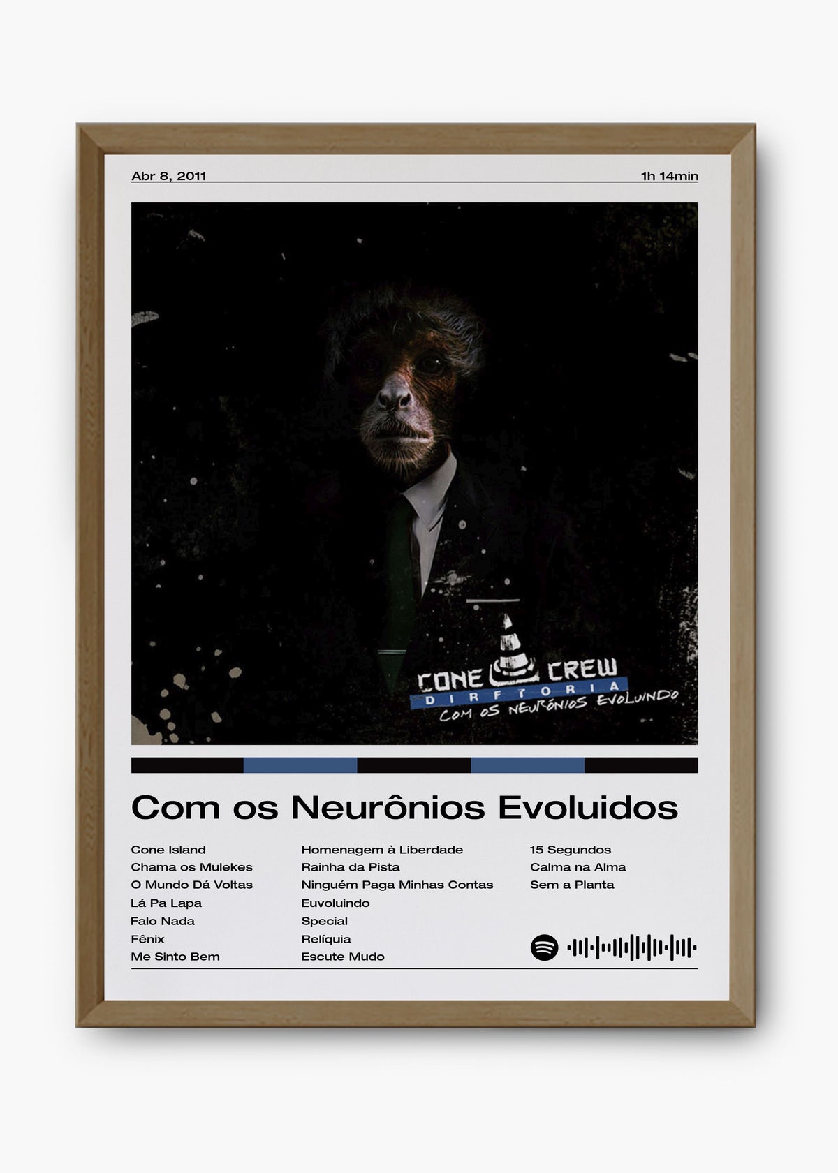 Quadro decorativo ConeCrewDiretoria Com os Neurônios Evoluindo — arte de rap para parede | Cübe Quadros