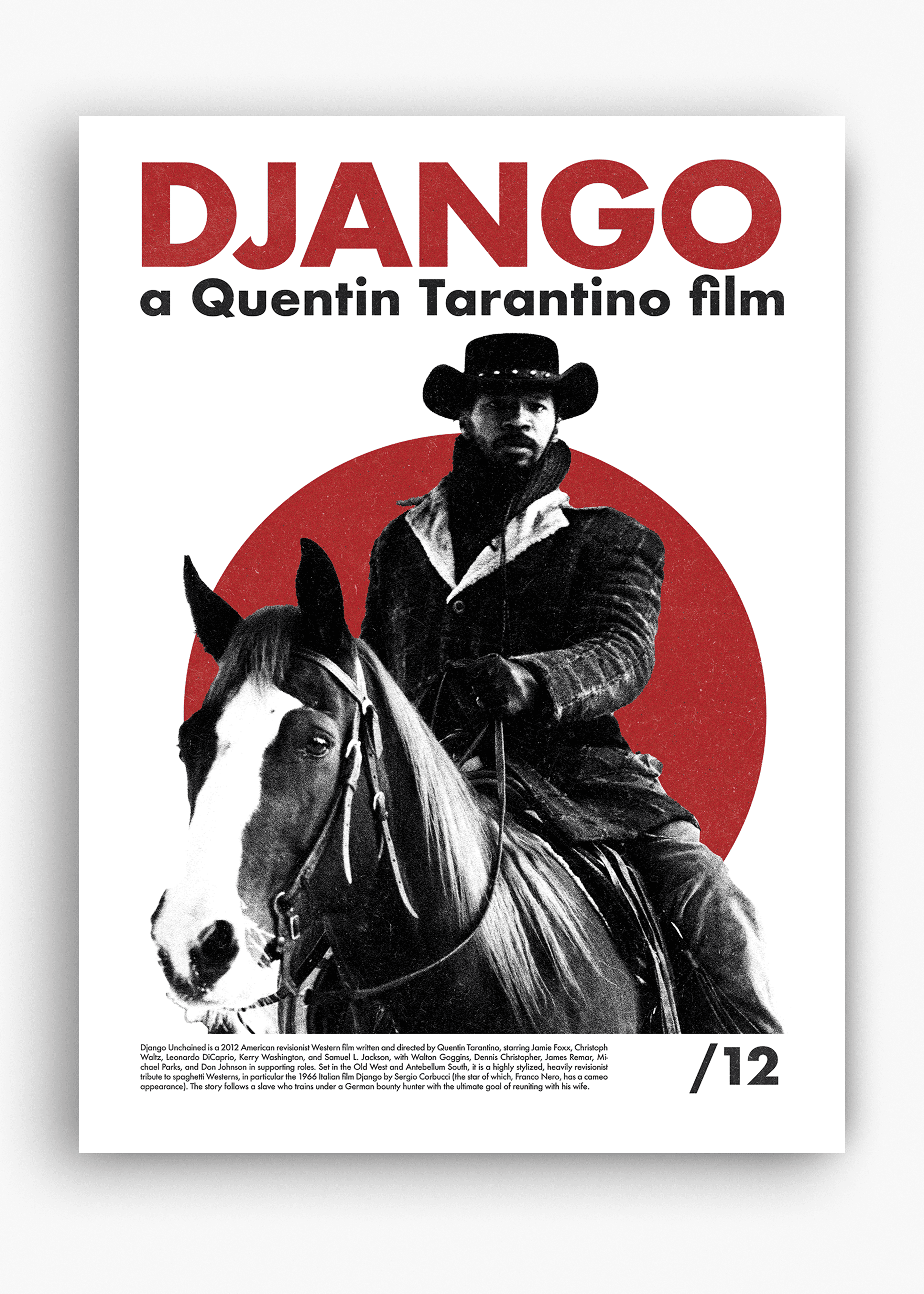 Quadro decorativo Django — arte de cinema para parede | Cübe Quadros