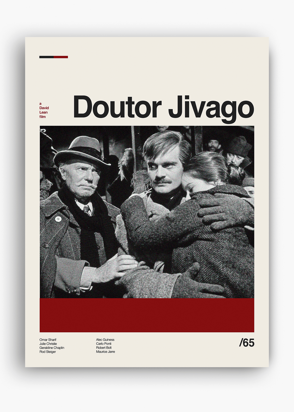 Quadro decorativo Doutor Jivago — arte de cinema clássico para parede | Cübe Quadros