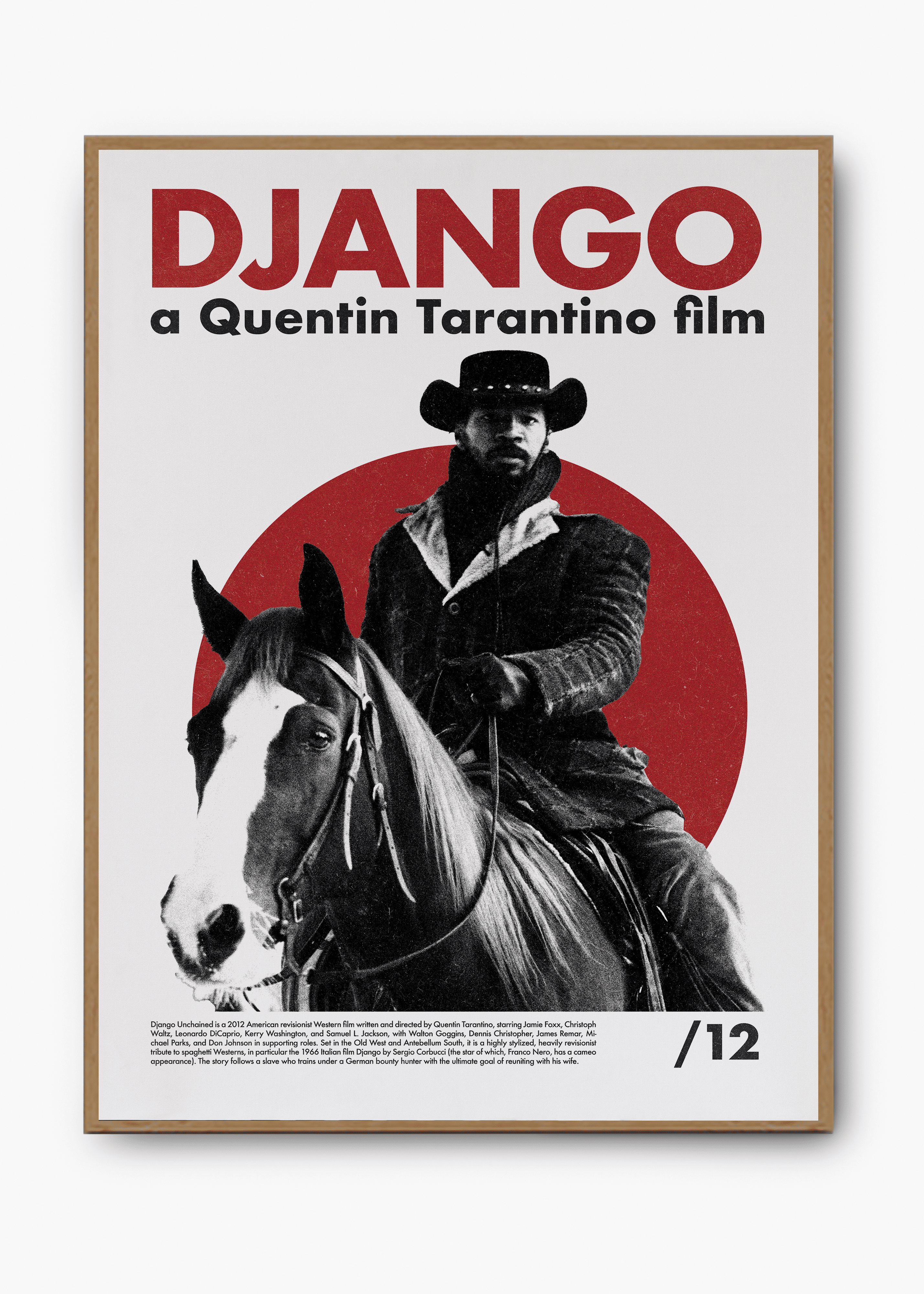 Quadro decorativo Django — arte de cinema para parede | Cübe Quadros