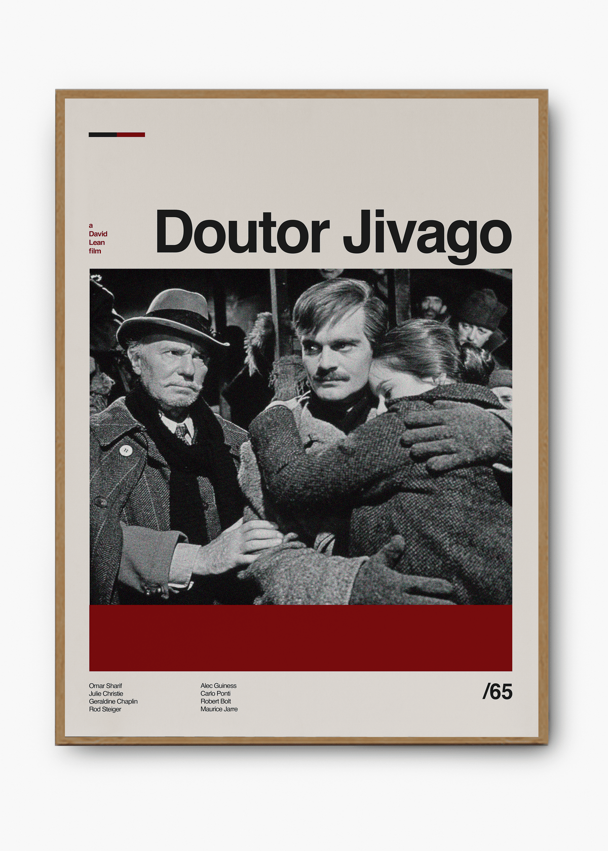 Quadro decorativo Doutor Jivago — arte de cinema clássico para parede | Cübe Quadros