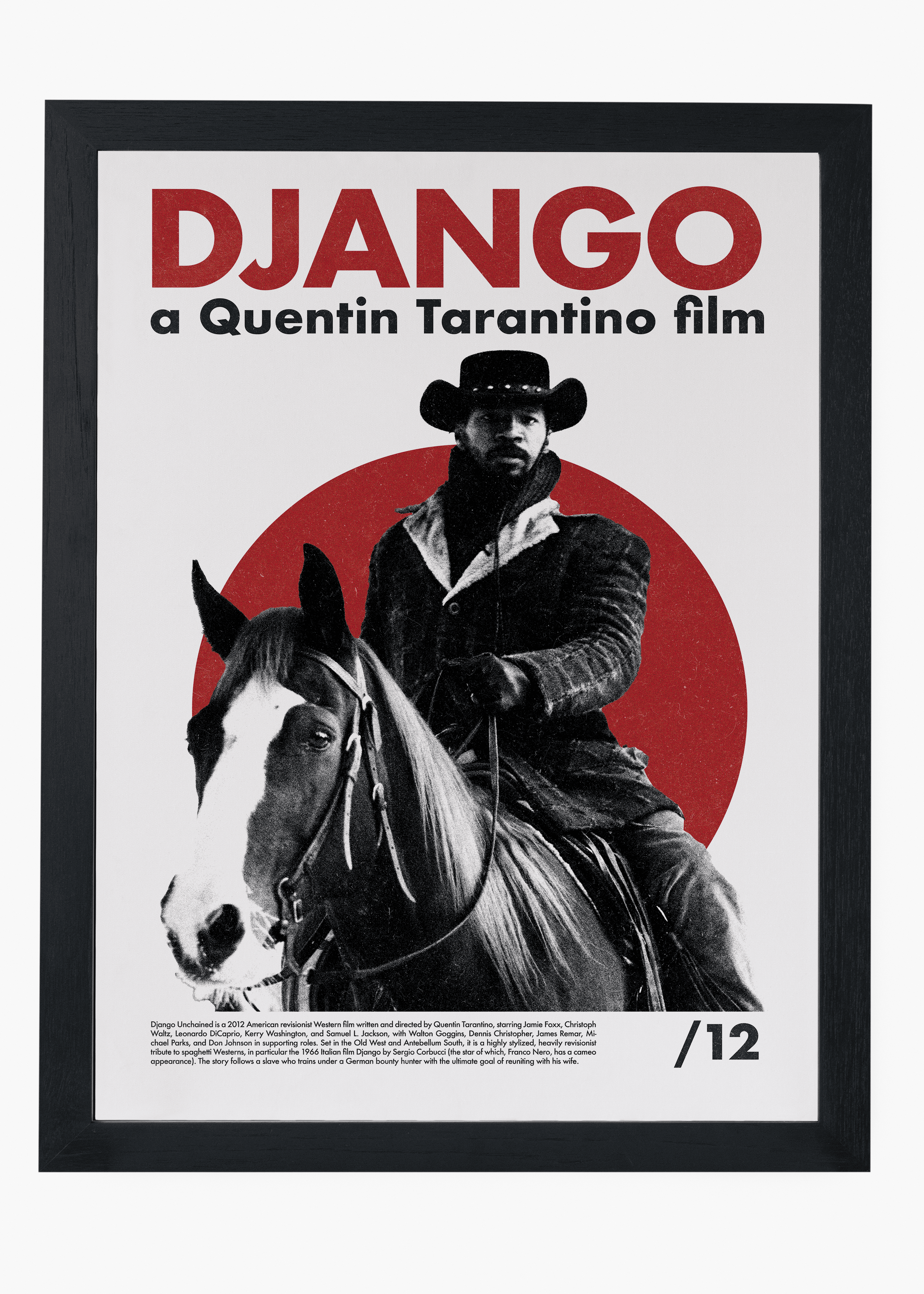 Quadro decorativo Django — arte de cinema para parede | Cübe Quadros