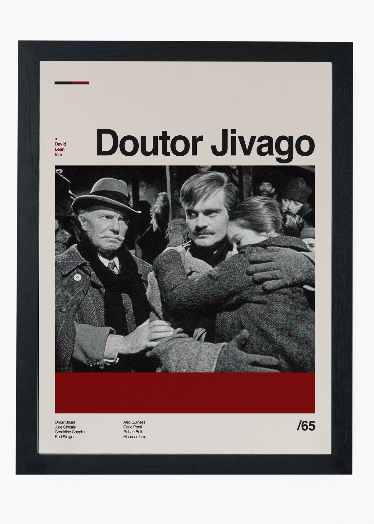 Quadro decorativo Doutor Jivago — arte de cinema clássico para parede | Cübe Quadros