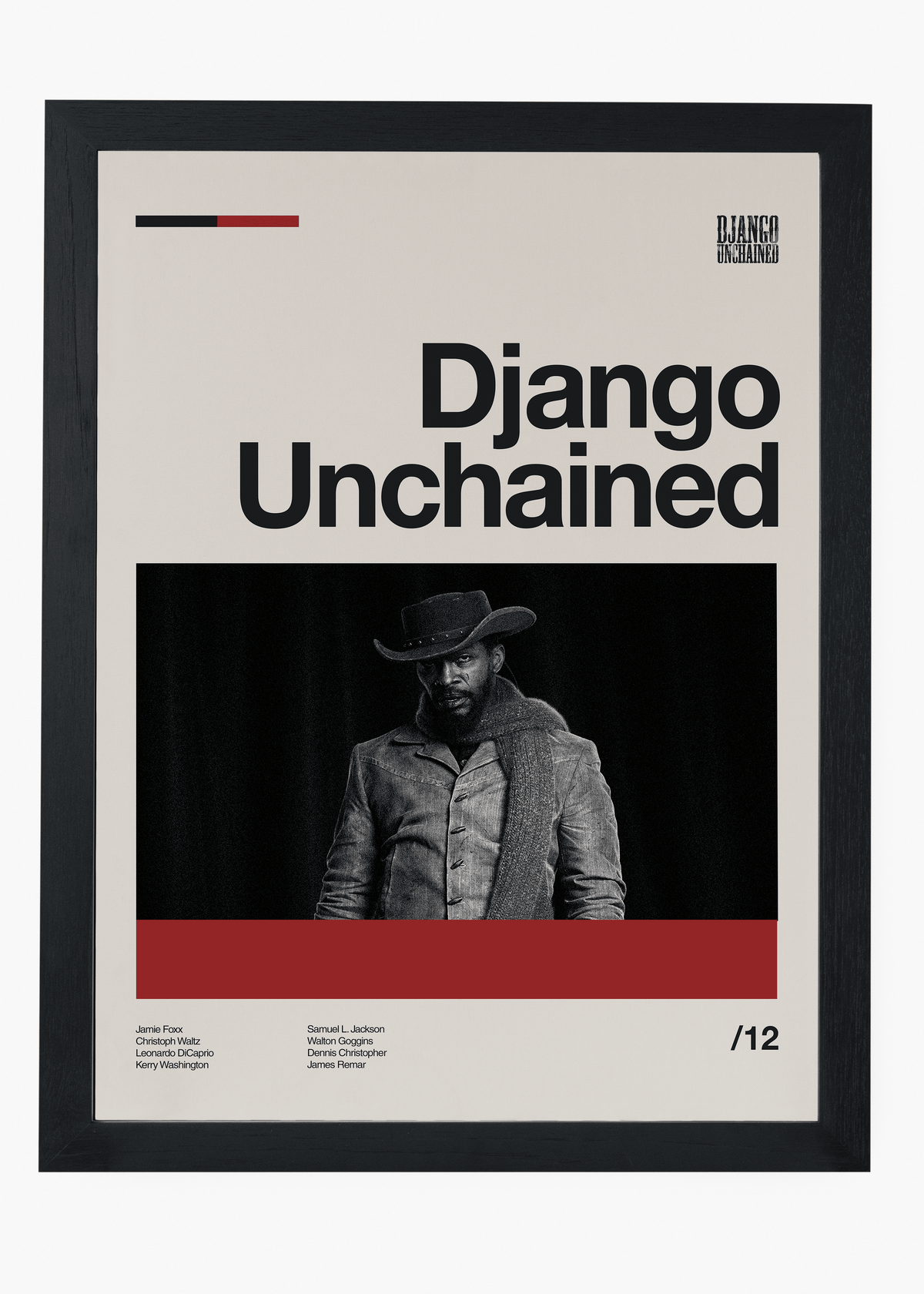 Quadro decorativo Django Unchained Django Livre — arte de cinema para parede | Cübe Quadros