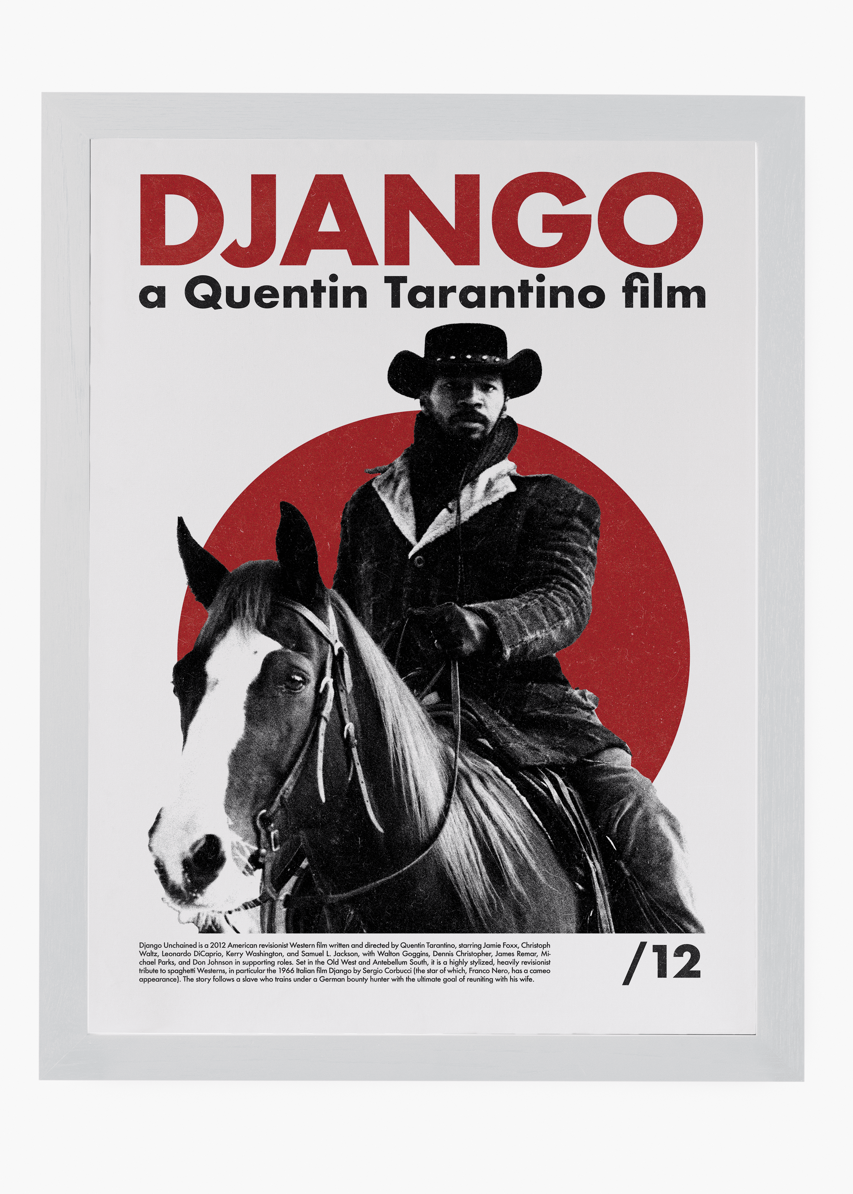 Quadro decorativo Django — arte de cinema para parede | Cübe Quadros