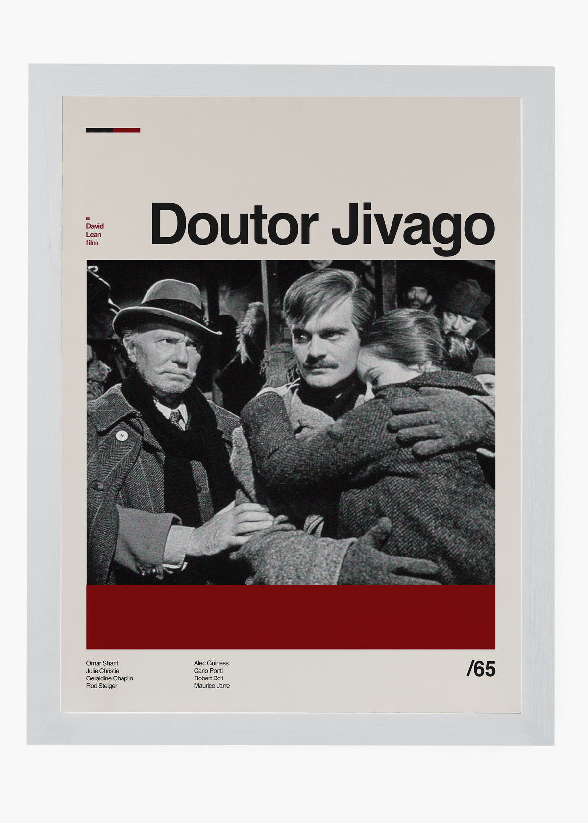 Quadro decorativo Doutor Jivago — arte de cinema clássico para parede | Cübe Quadros
