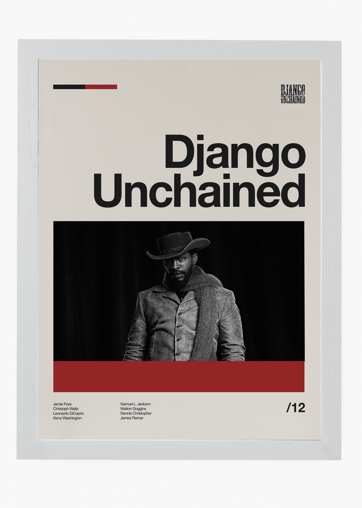 Quadro decorativo Django Unchained Django Livre — arte de cinema para parede | Cübe Quadros