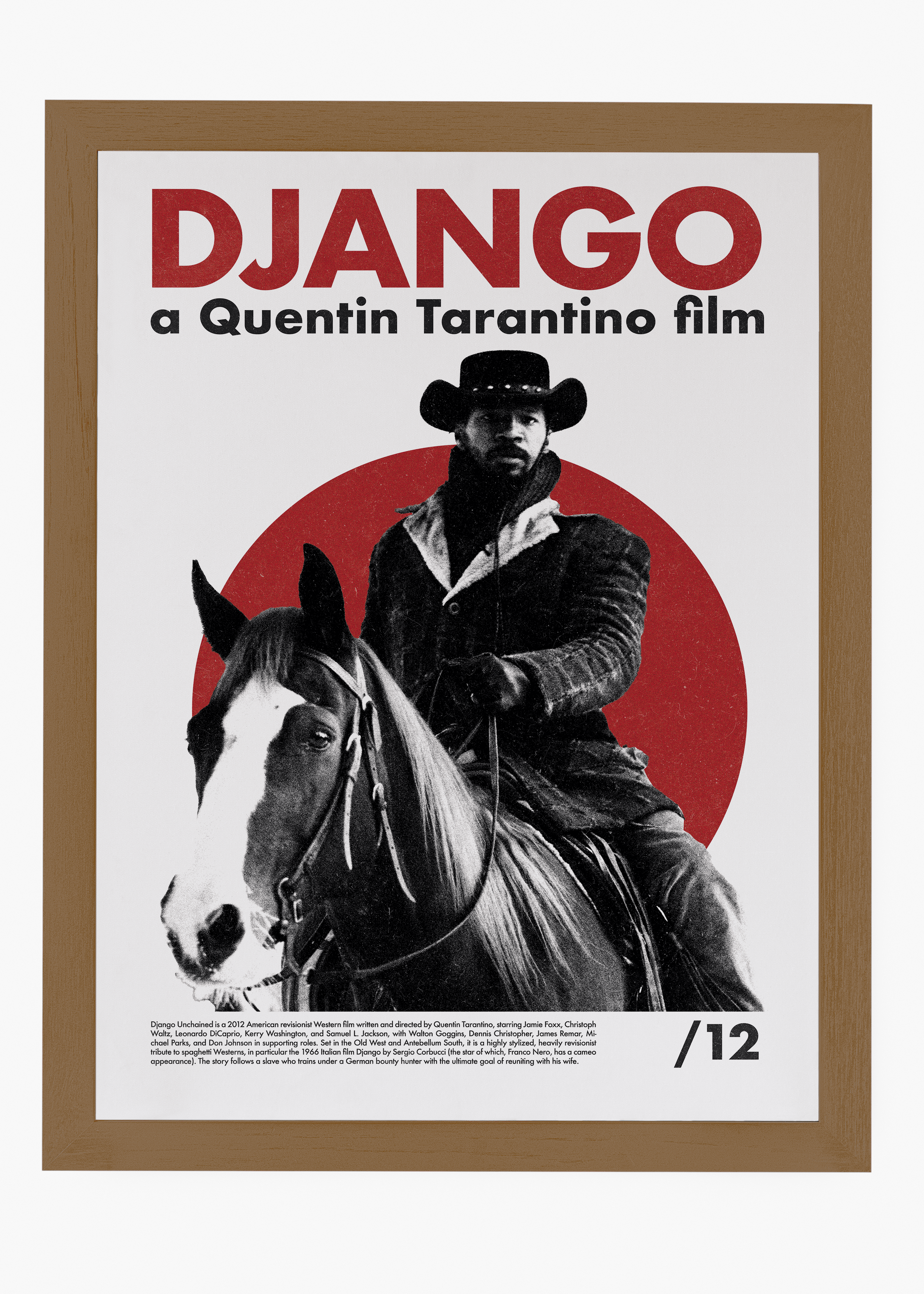 Quadro decorativo Django — arte de cinema para parede | Cübe Quadros