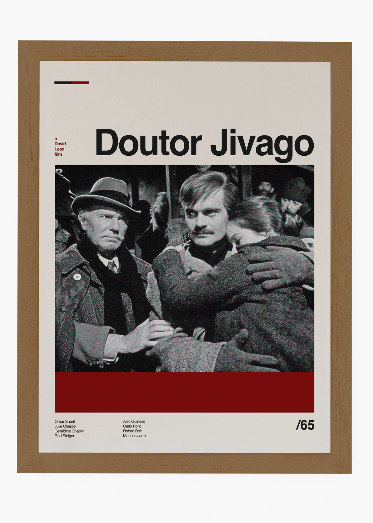 Quadro decorativo Doutor Jivago — arte de cinema clássico para parede | Cübe Quadros