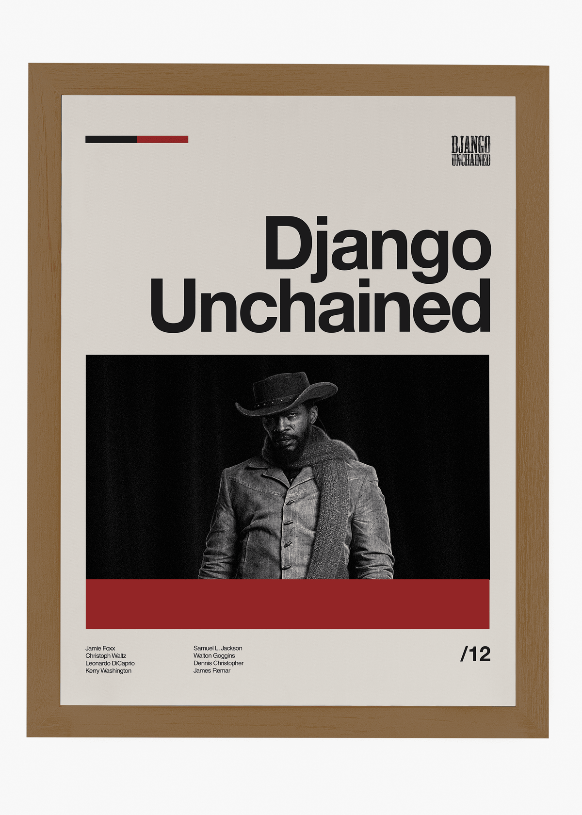 Quadro decorativo Django Unchained Django Livre — arte de cinema para parede | Cübe Quadros