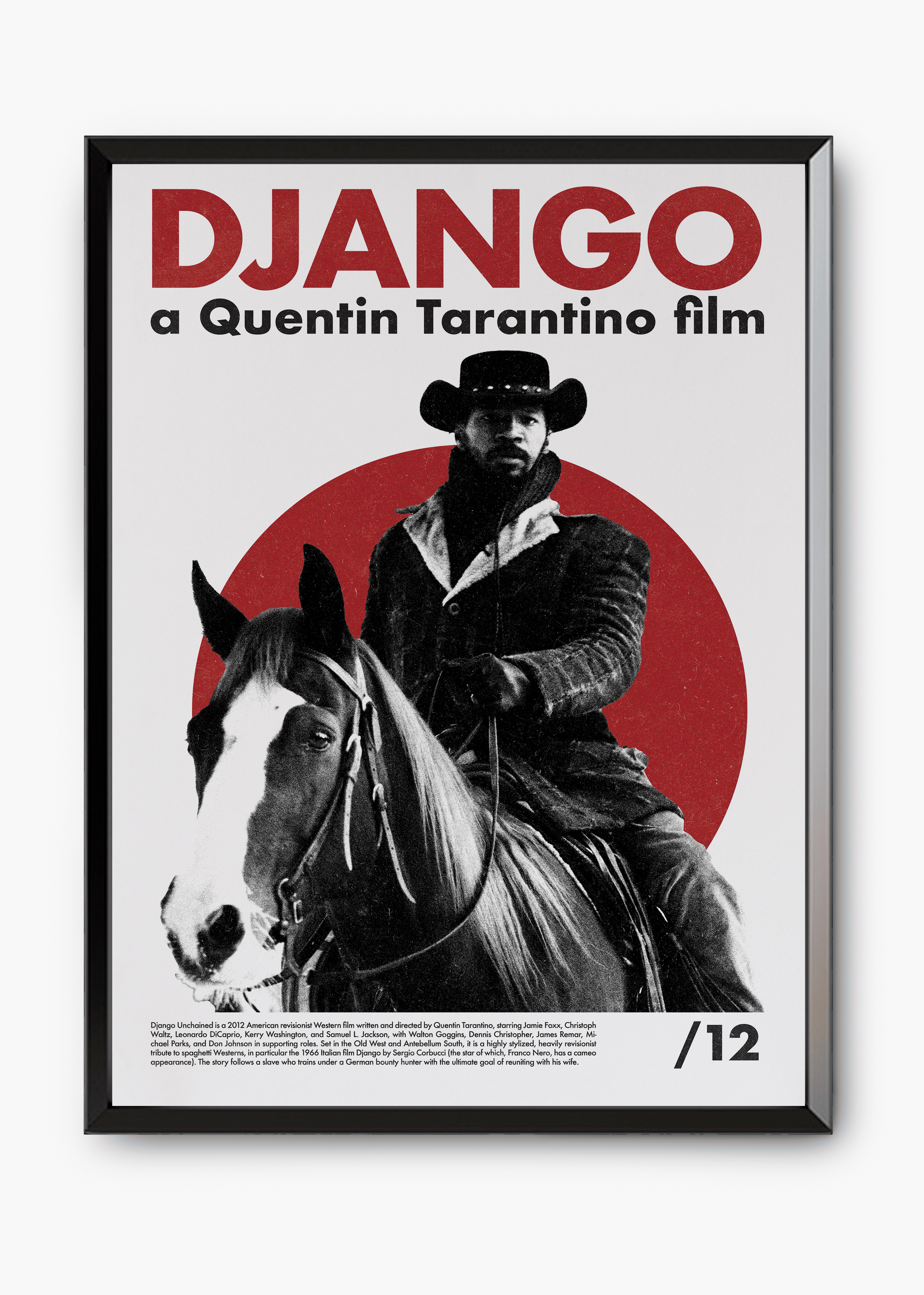 Quadro decorativo Django — arte de cinema para parede | Cübe Quadros