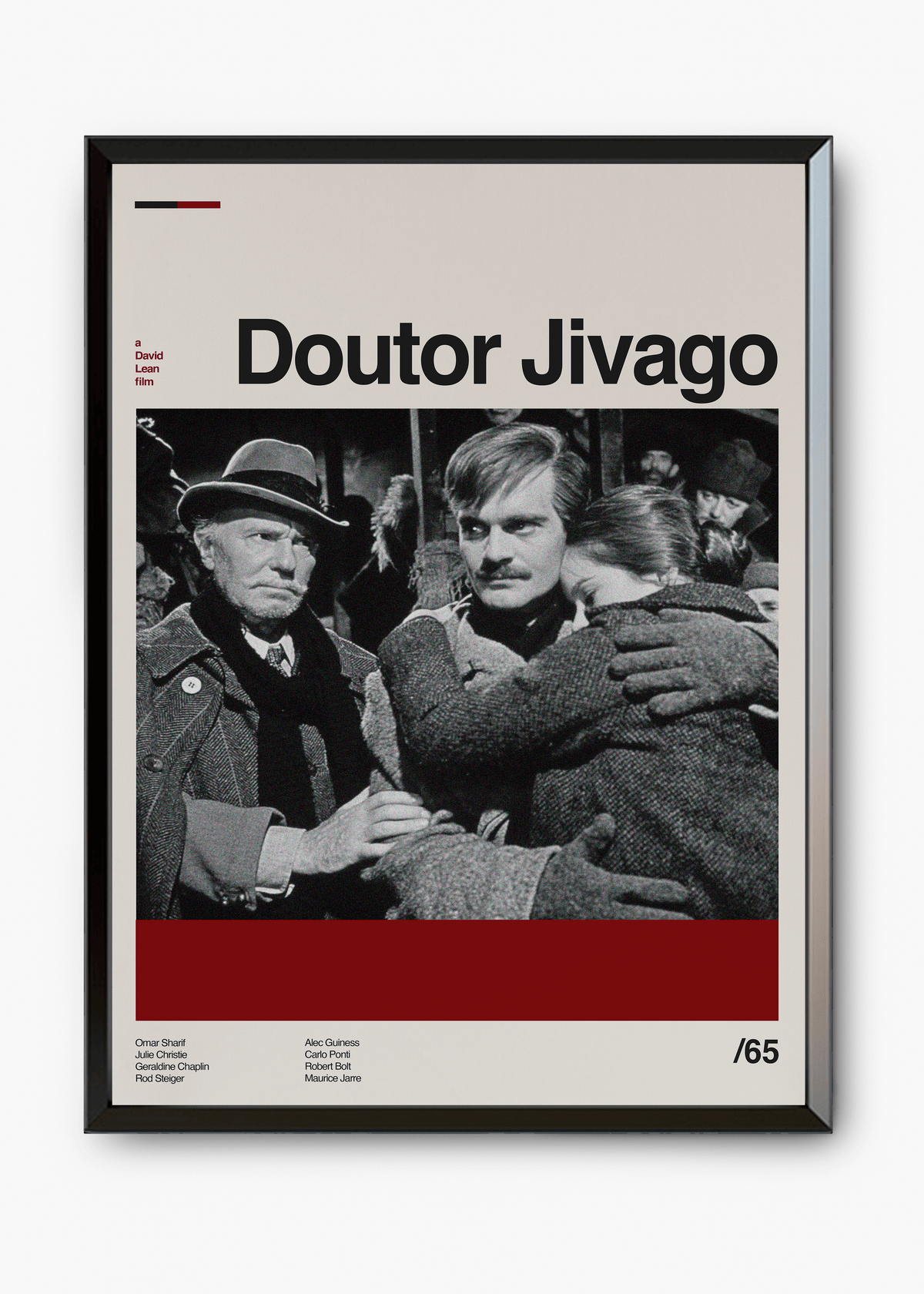 Quadro decorativo Doutor Jivago — arte de cinema clássico para parede | Cübe Quadros
