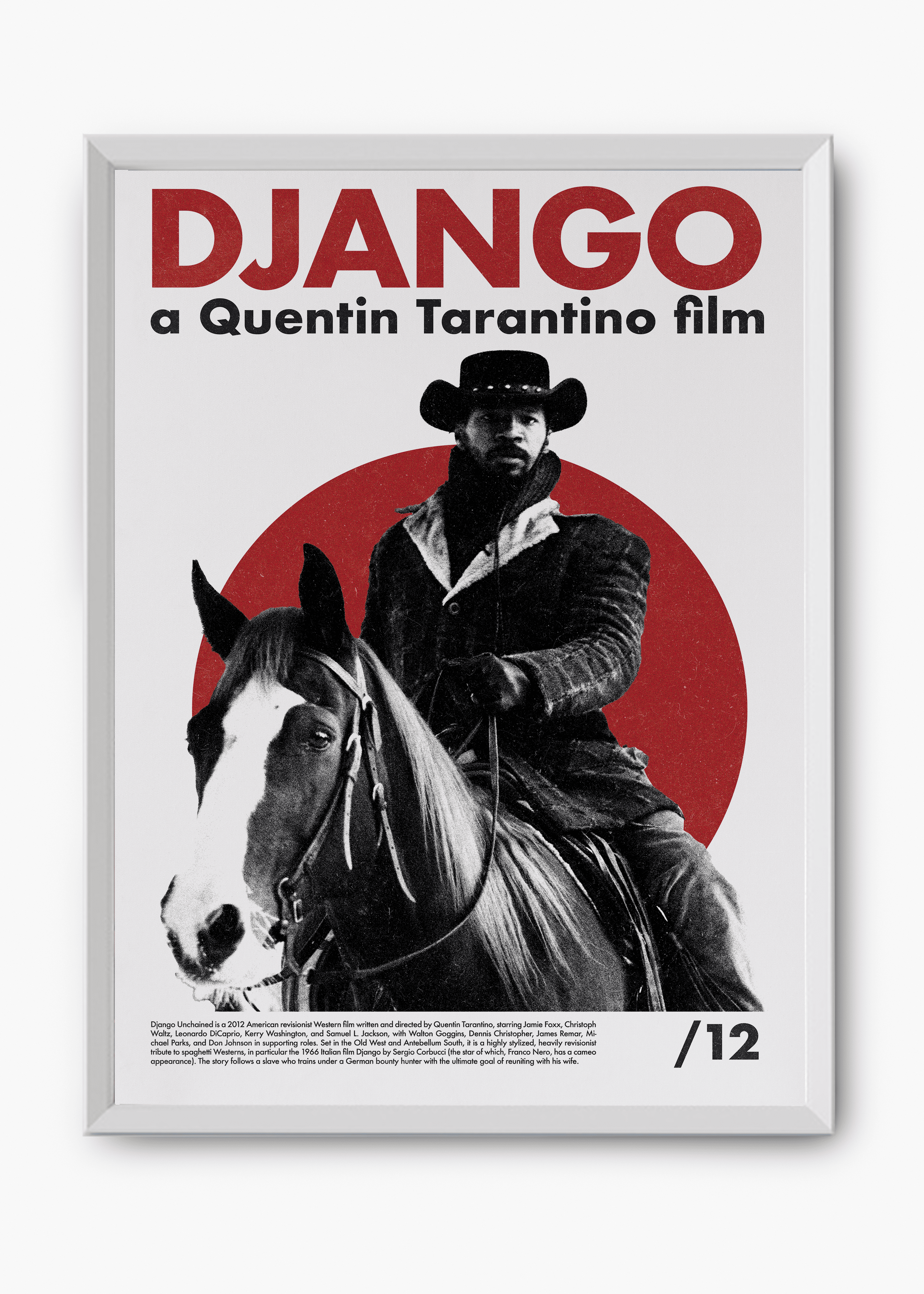 Quadro decorativo Django — arte de cinema para parede | Cübe Quadros