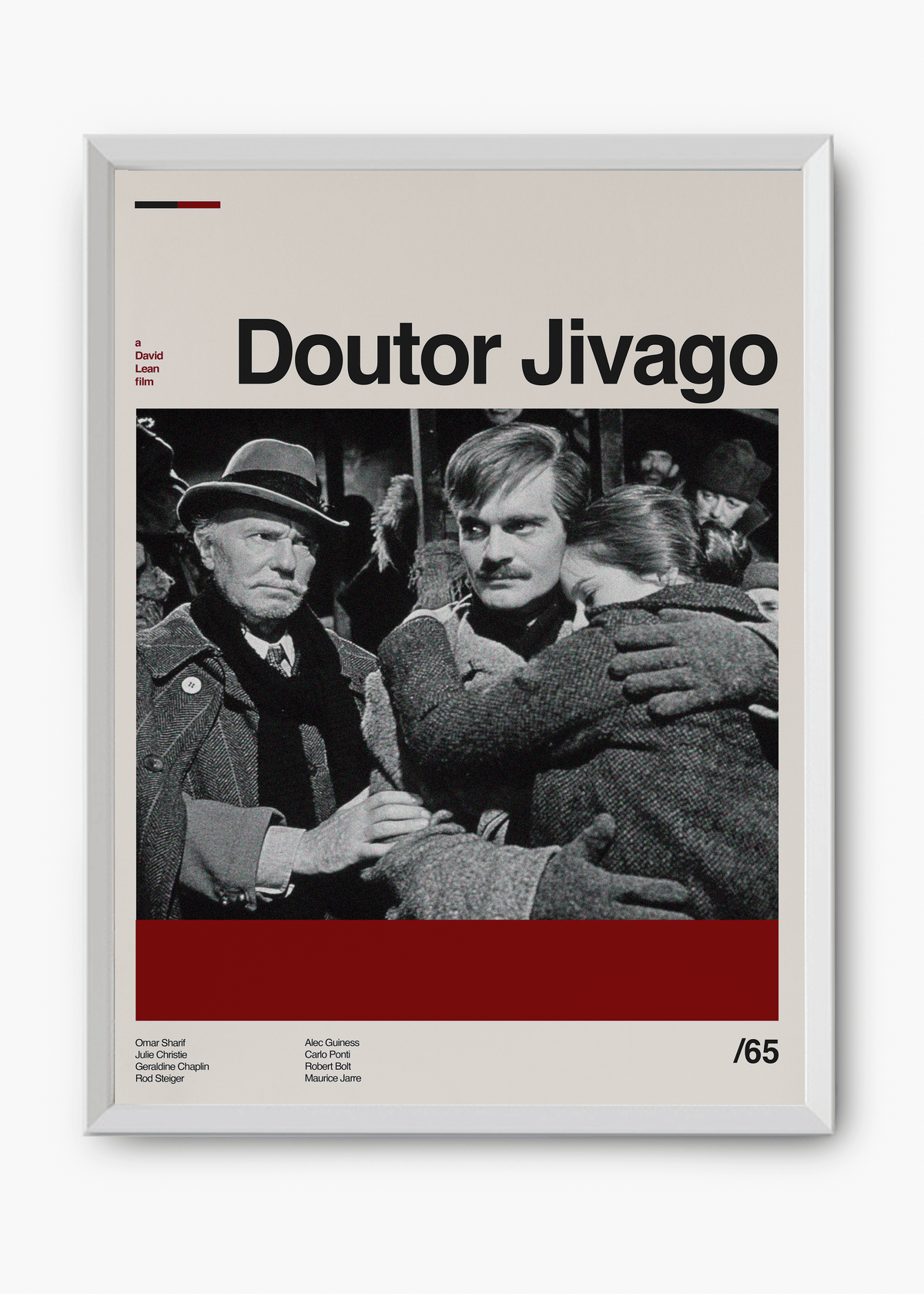Quadro decorativo Doutor Jivago — arte de cinema clássico para parede | Cübe Quadros