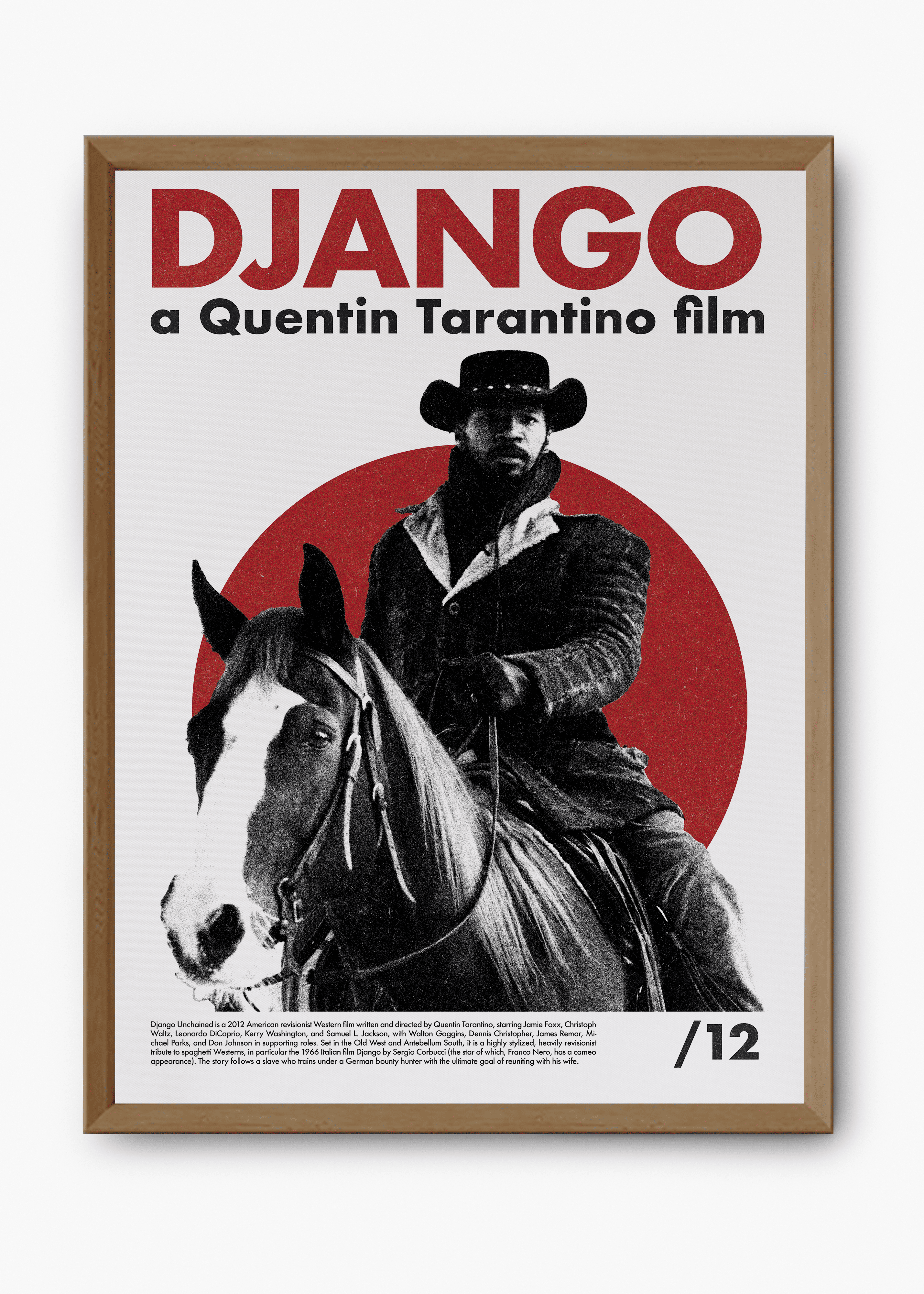 Quadro decorativo Django — arte de cinema para parede | Cübe Quadros