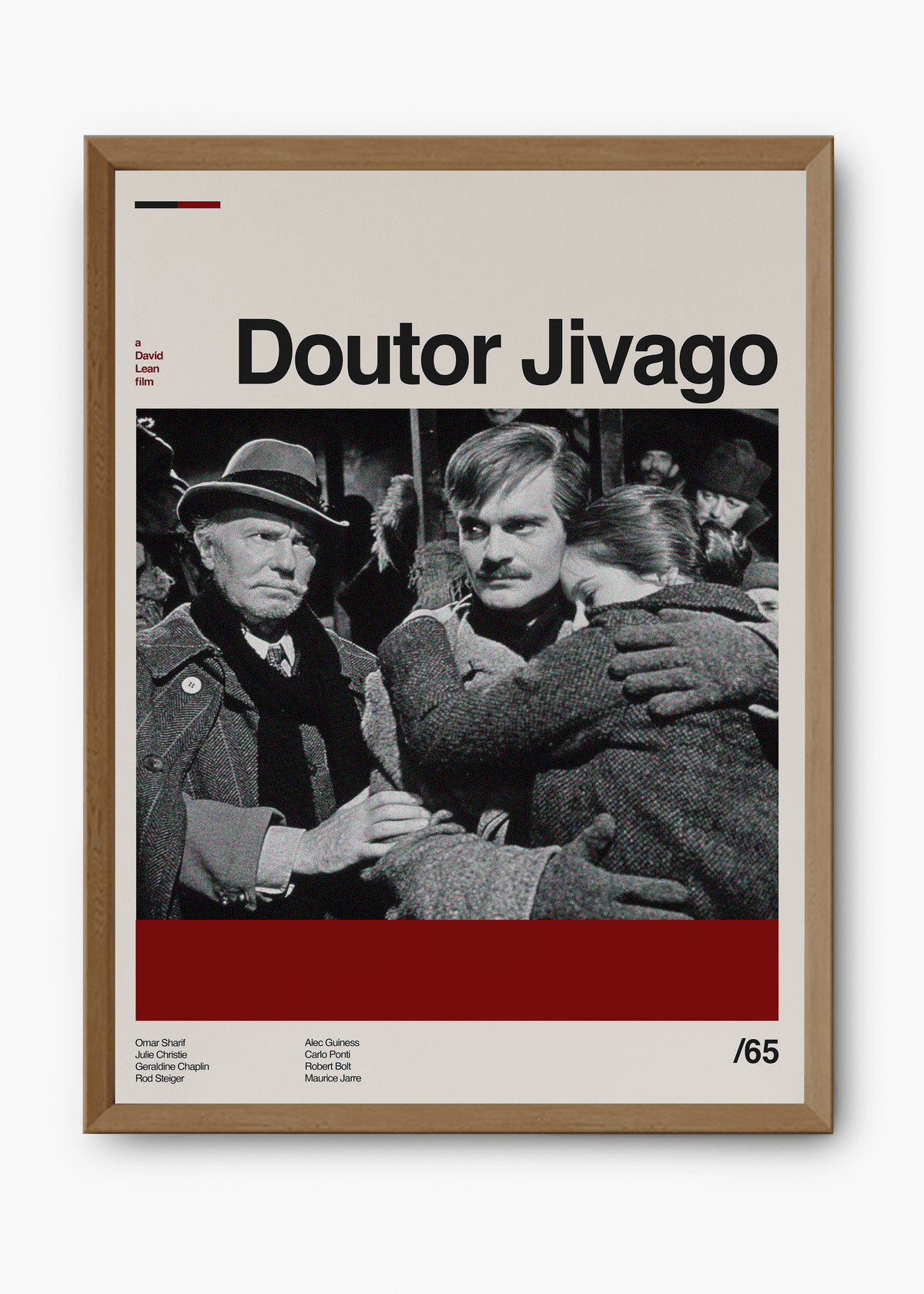 Quadro decorativo Doutor Jivago — arte de cinema clássico para parede | Cübe Quadros