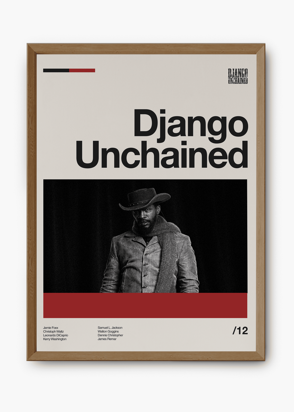 Quadro decorativo Django Unchained Django Livre — arte de cinema para parede | Cübe Quadros