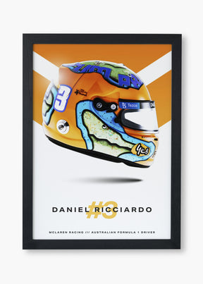 Quadro Capacete Daniel Ricciardo 2022 Fórmula 1
