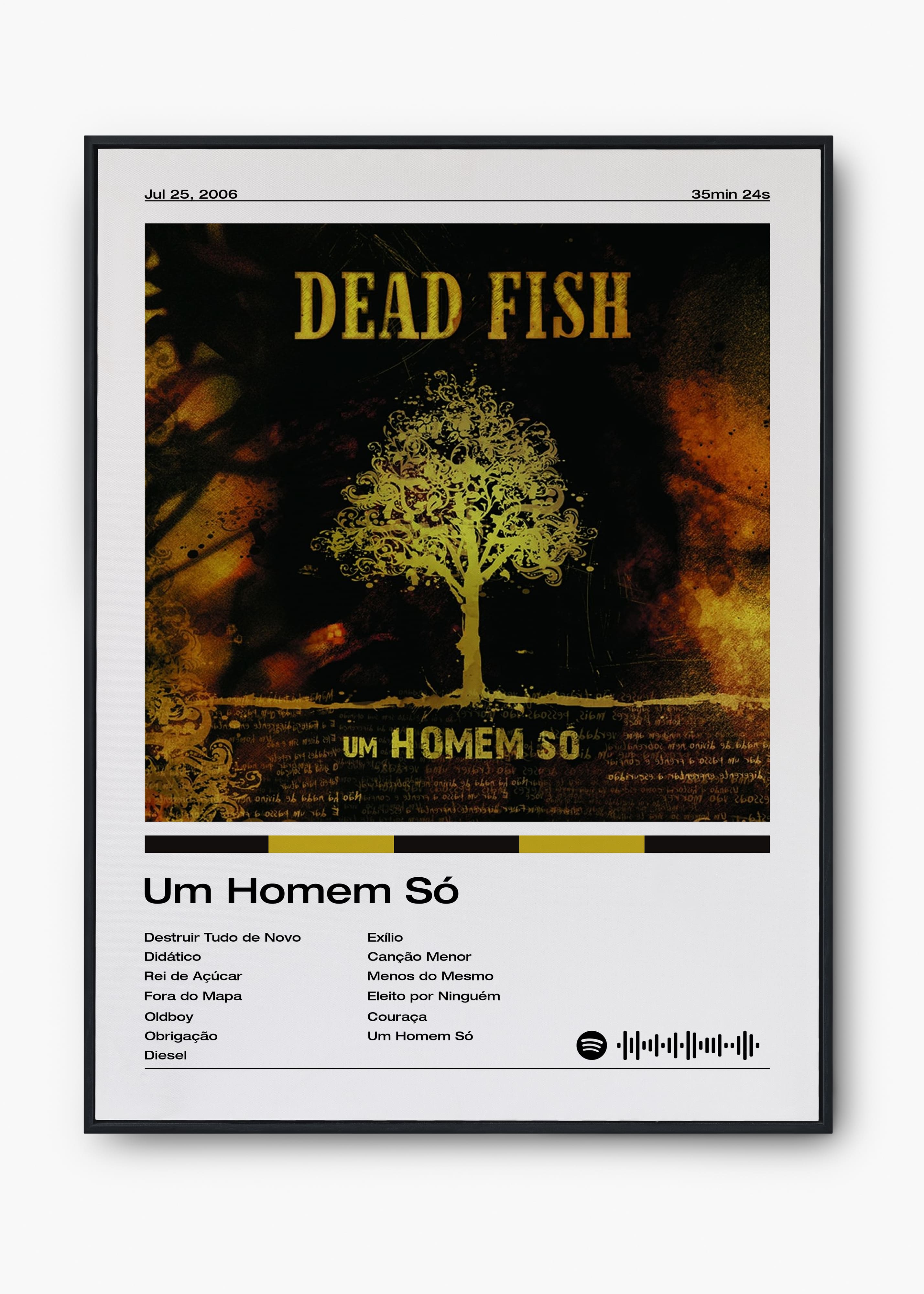 Quadro Dead Fish Um Homem Só