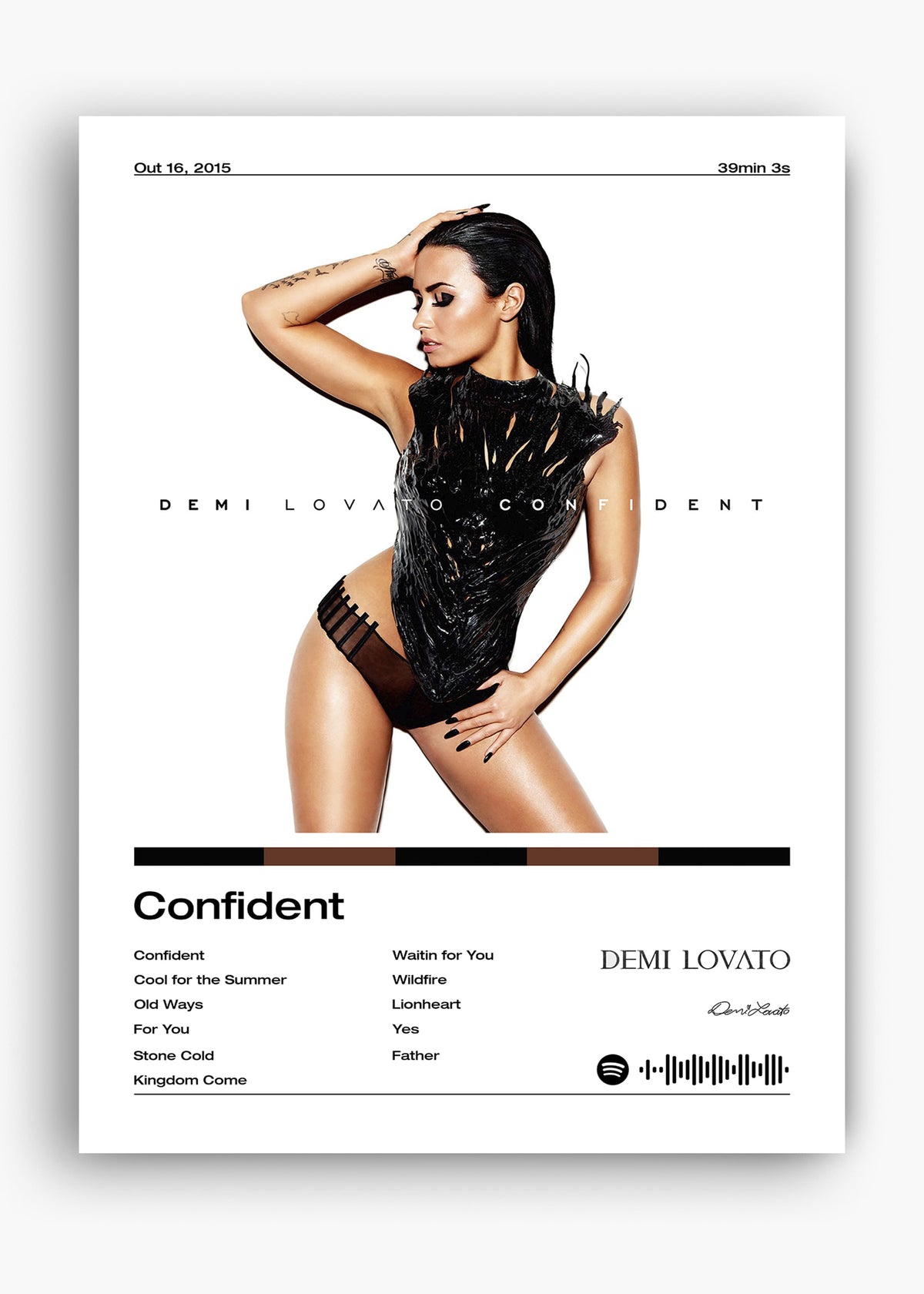 Quadro decorativo Demi Lovato Confident — arte pop para parede | Cübe Quadros