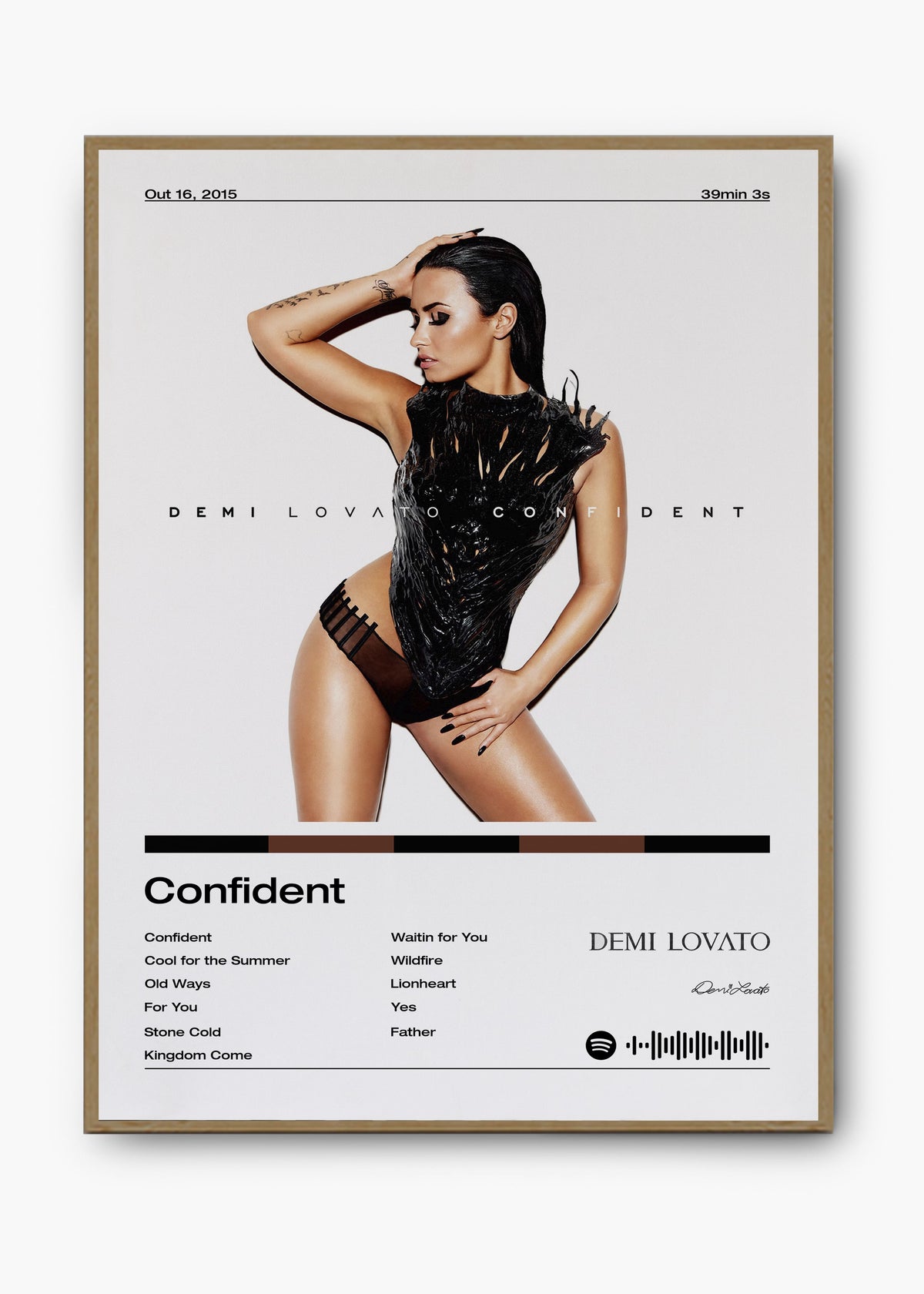 Quadro decorativo Demi Lovato Confident — arte pop para parede | Cübe Quadros