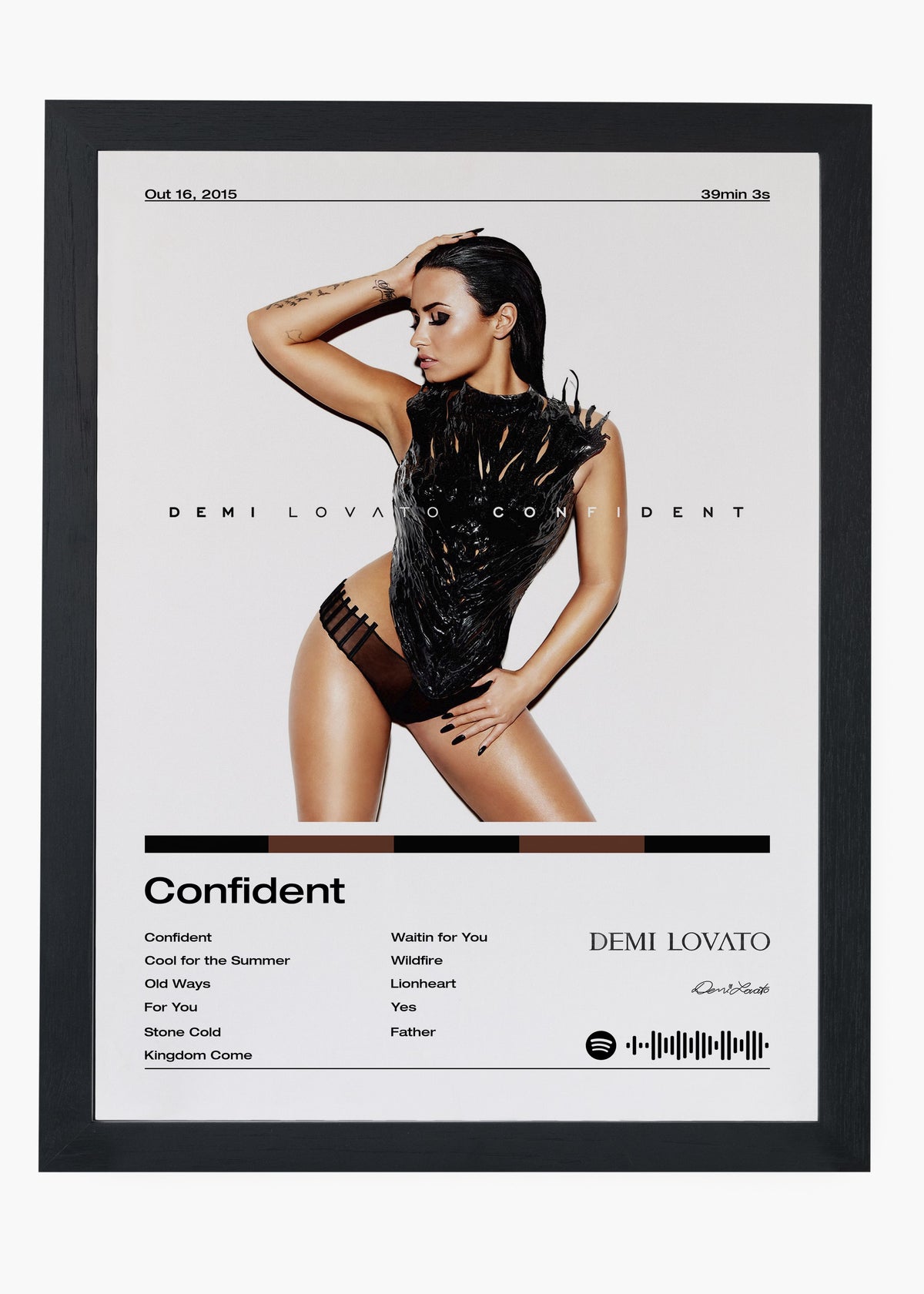 Quadro decorativo Demi Lovato Confident — arte pop para parede | Cübe Quadros