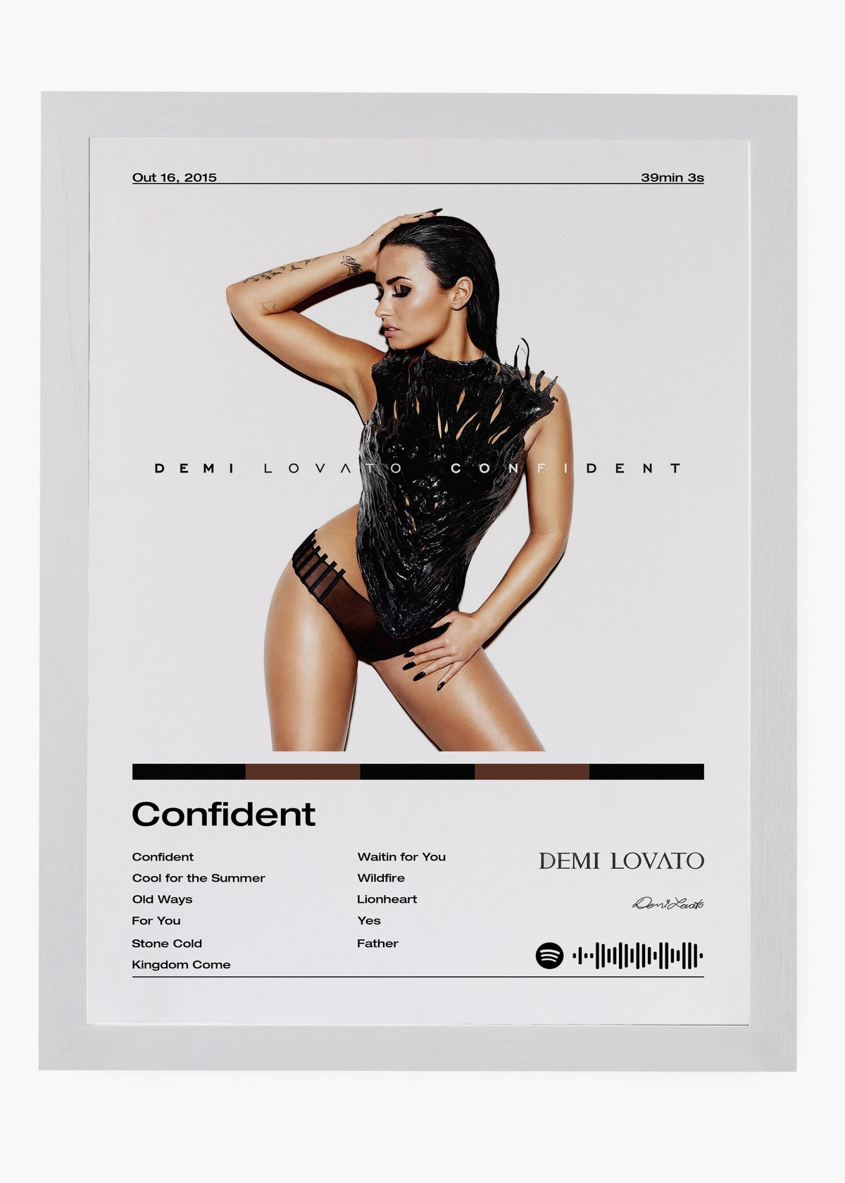 Quadro decorativo Demi Lovato Confident — arte pop para parede | Cübe Quadros