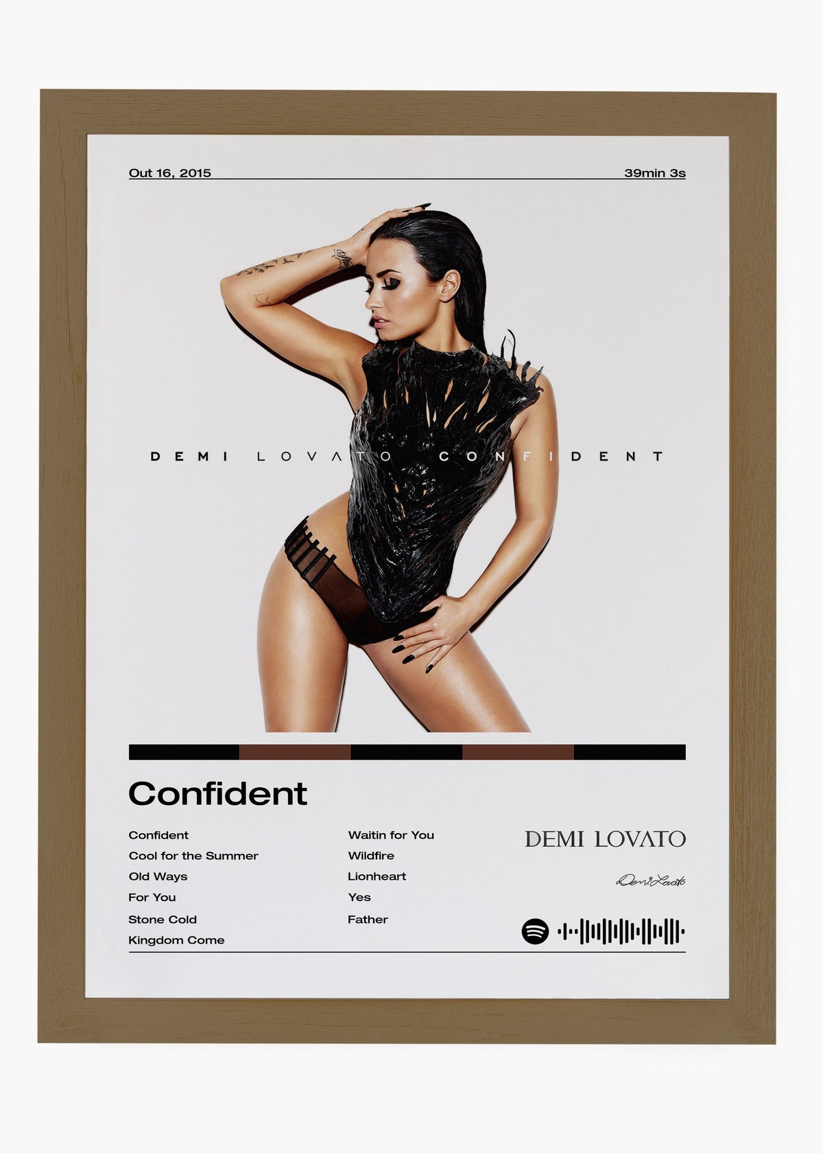 Quadro decorativo Demi Lovato Confident — arte pop para parede | Cübe Quadros