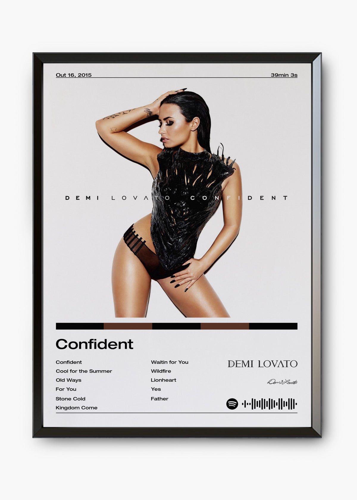 Quadro decorativo Demi Lovato Confident — arte pop para parede | Cübe Quadros
