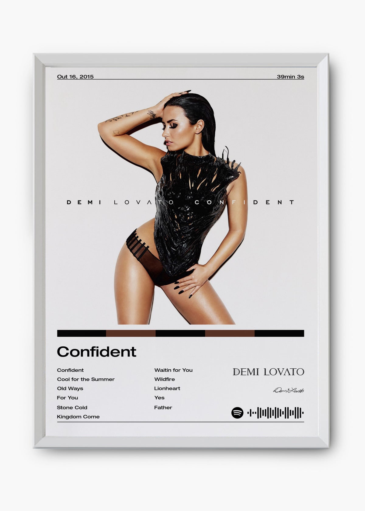 Quadro decorativo Demi Lovato Confident — arte pop para parede | Cübe Quadros