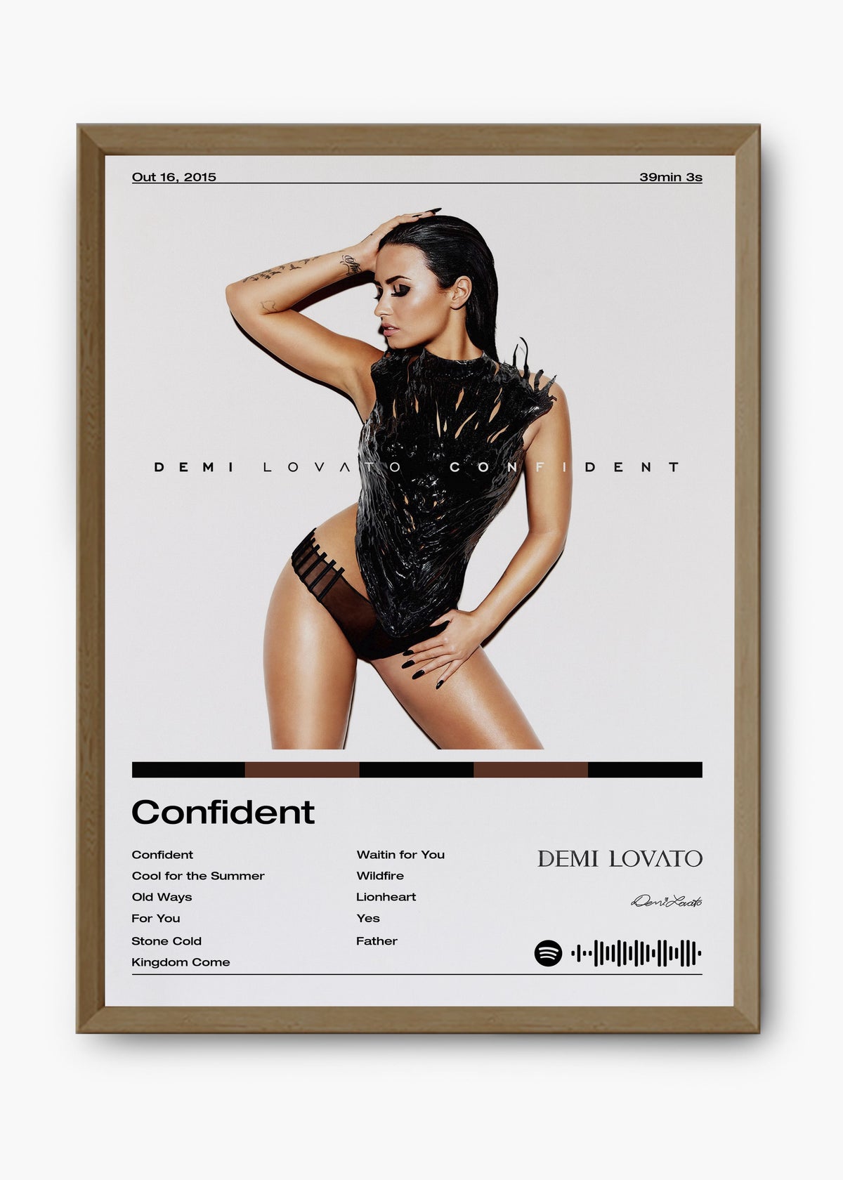 Quadro decorativo Demi Lovato Confident — arte pop para parede | Cübe Quadros