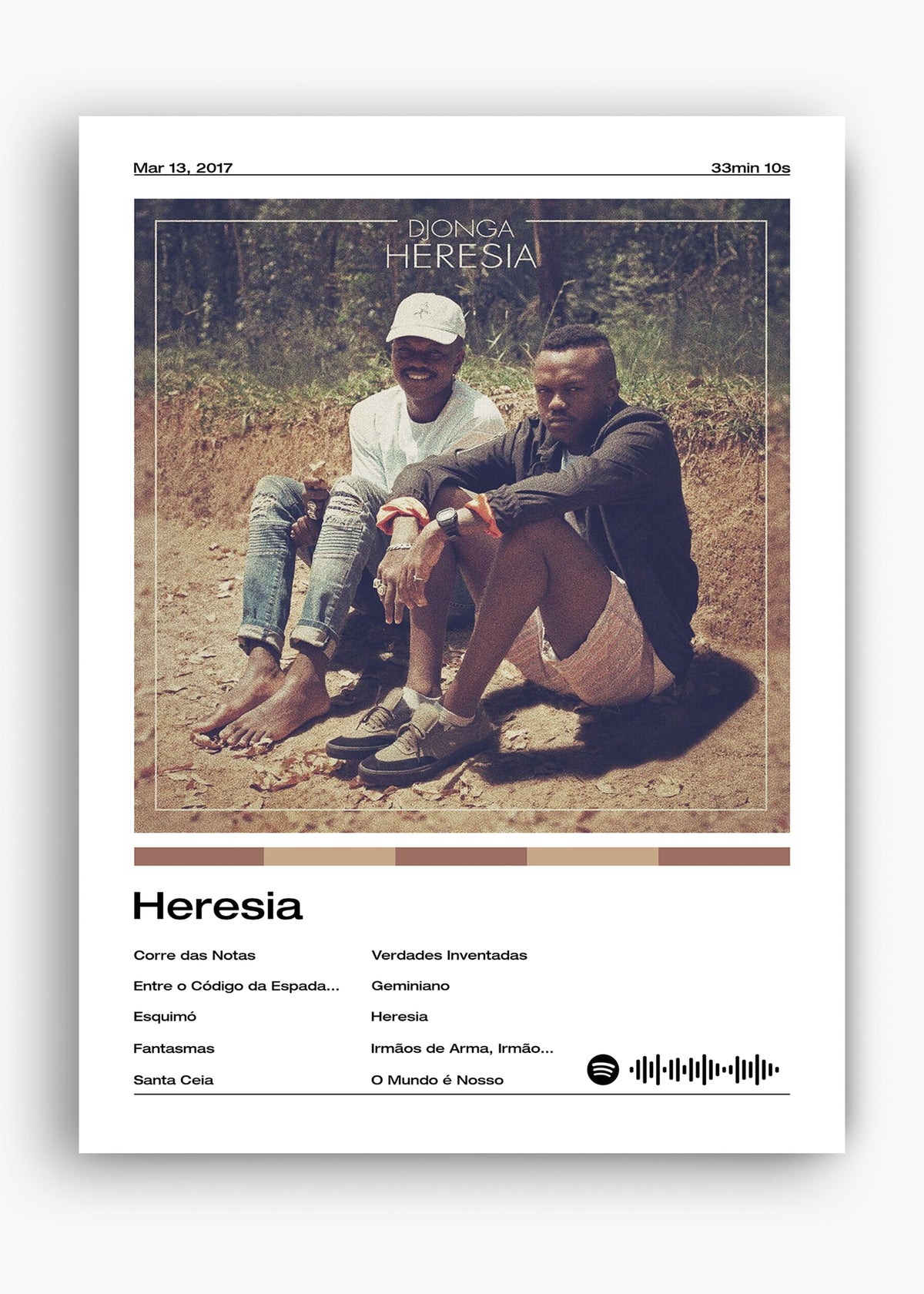 Quadro decorativo Djonga Heresia — arte de rap brasileiro para parede | Cübe Quadros
