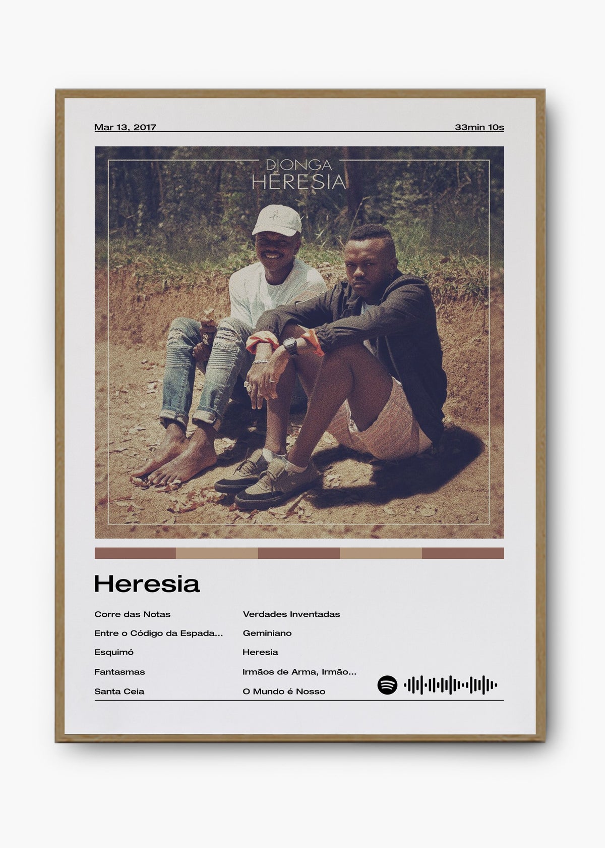 Quadro decorativo Djonga Heresia — arte de rap brasileiro para parede | Cübe Quadros