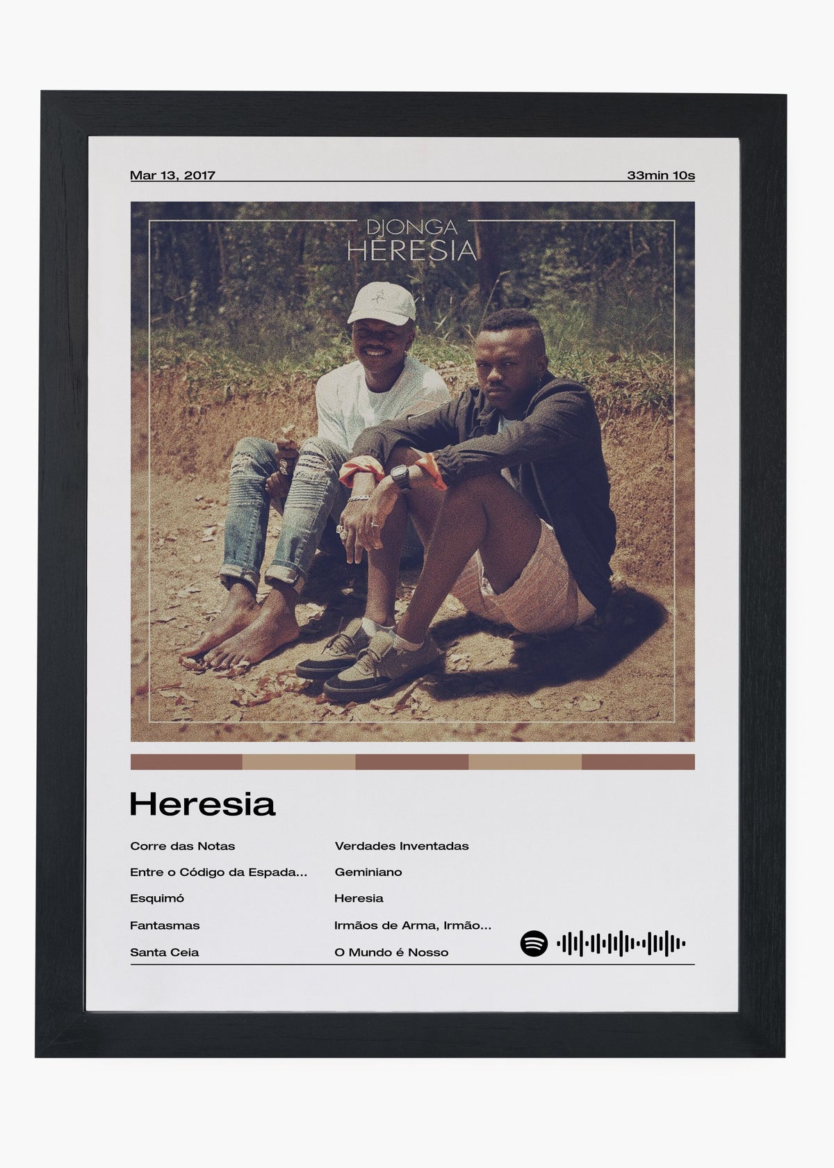 Quadro decorativo Djonga Heresia — arte de rap brasileiro para parede | Cübe Quadros
