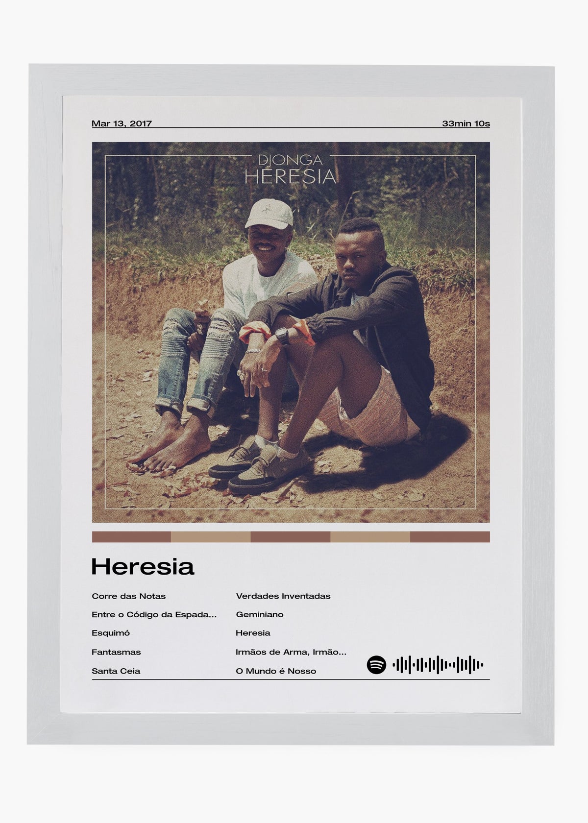 Quadro decorativo Djonga Heresia — arte de rap brasileiro para parede | Cübe Quadros