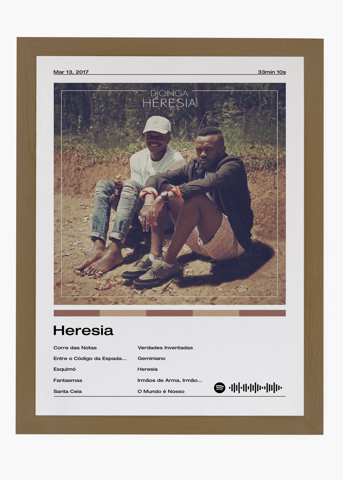 Quadro decorativo Djonga Heresia — arte de rap brasileiro para parede | Cübe Quadros