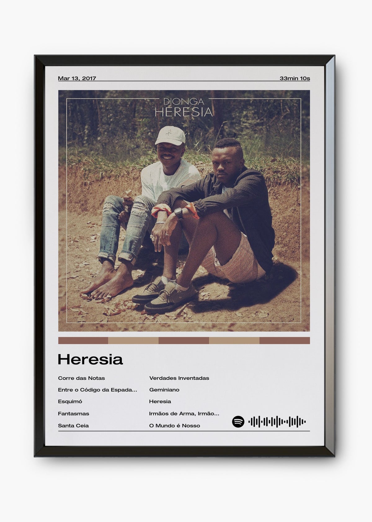 Quadro decorativo Djonga Heresia — arte de rap brasileiro para parede | Cübe Quadros