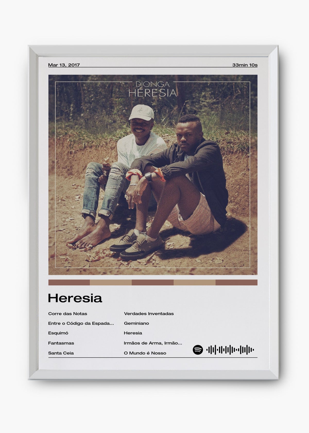 Quadro decorativo Djonga Heresia — arte de rap brasileiro para parede | Cübe Quadros