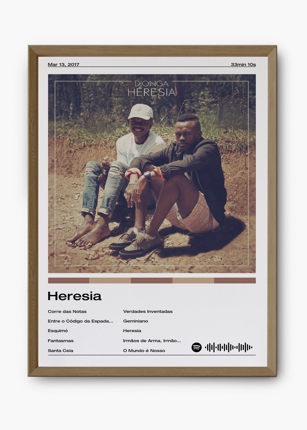 Quadro decorativo Djonga Heresia — arte de rap brasileiro para parede | Cübe Quadros